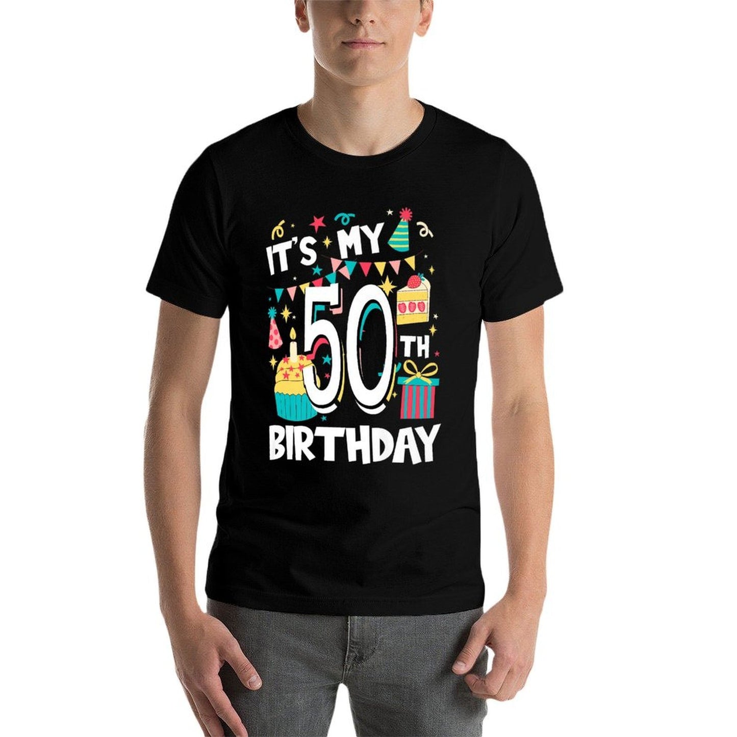 It's My 50th Birthday Cute Sweets Cake Sweetmeat Matching Premium Easy-care T-Shirt