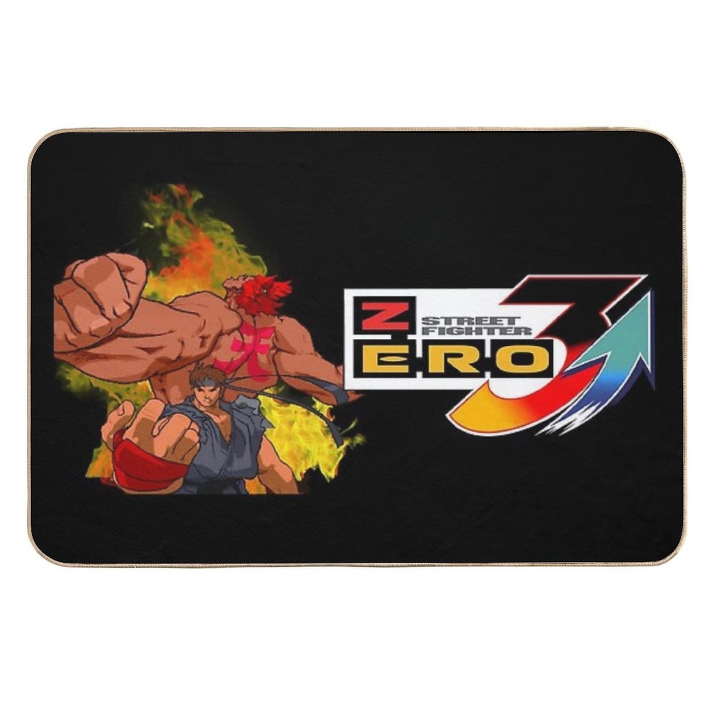 Street Fighter Ryu Akuma Evil Alpha Dirt-Trapping Bath Mat