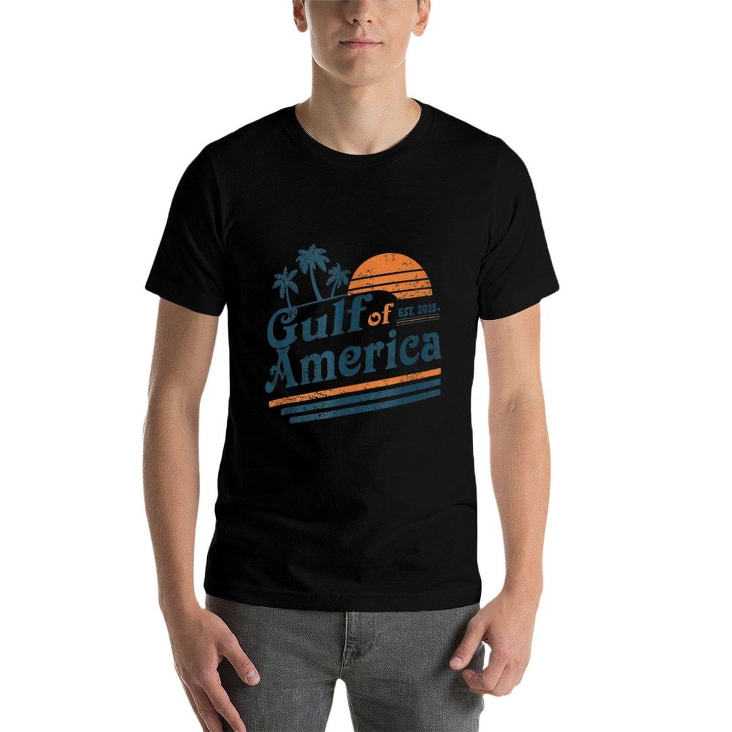 Gulf of America Patriot Inspired Tank Slim-fit Cut T-Shirt