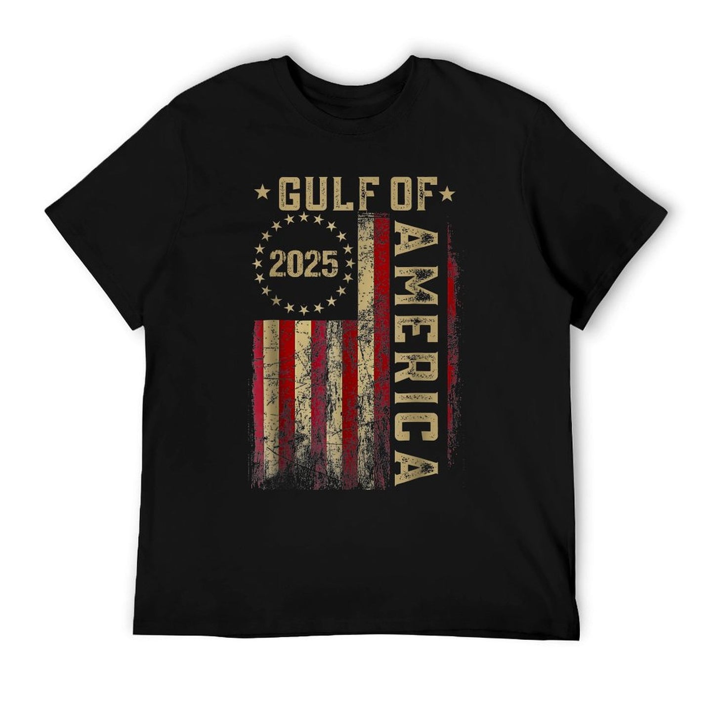 Gulf of USA America Funny USA Flag Durable T-Shirt