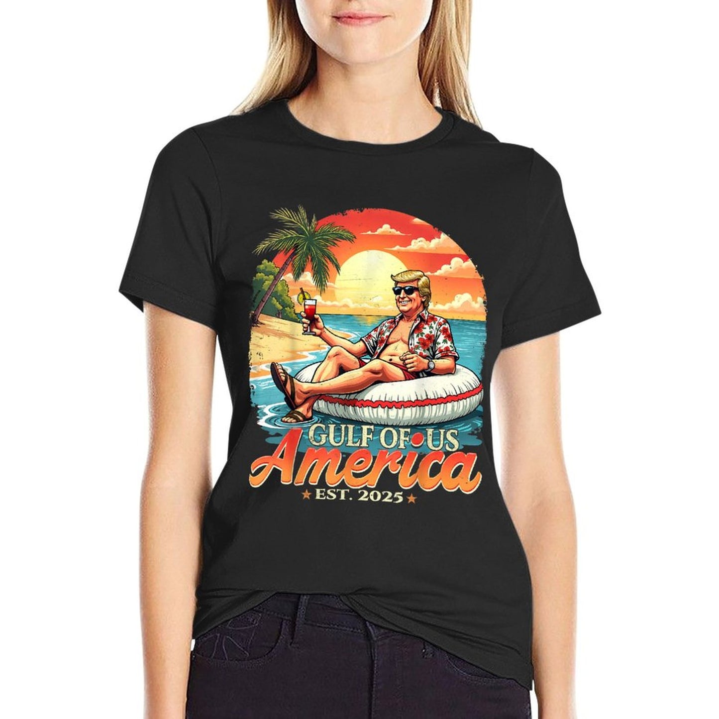 Vintage Funny Trump America's Gulf Trump Merchandise Quick-drying T-Shirt