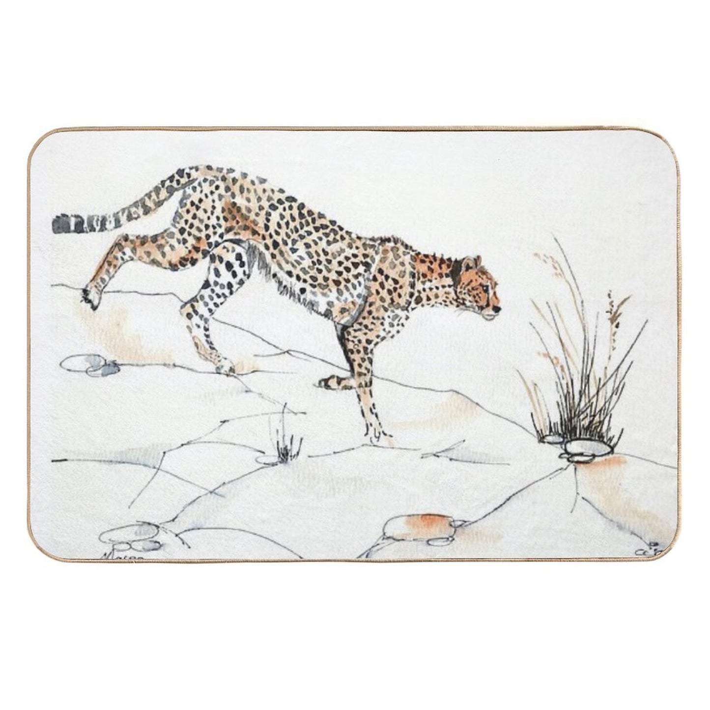 Majestic Cheetah Pet-Safe Bath Mat