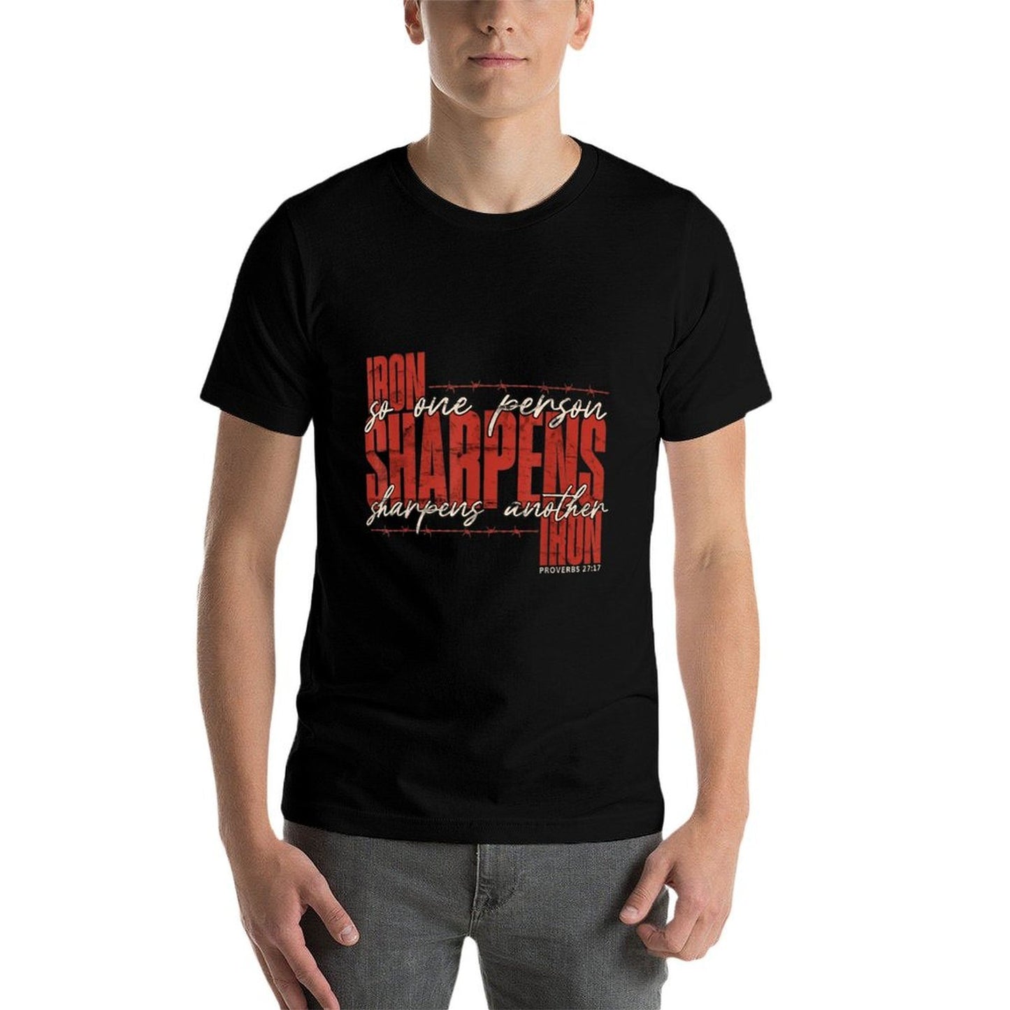 Vintage Iron Sharpens Iron Men Women Faith Religous Gift Versatile T-Shirt