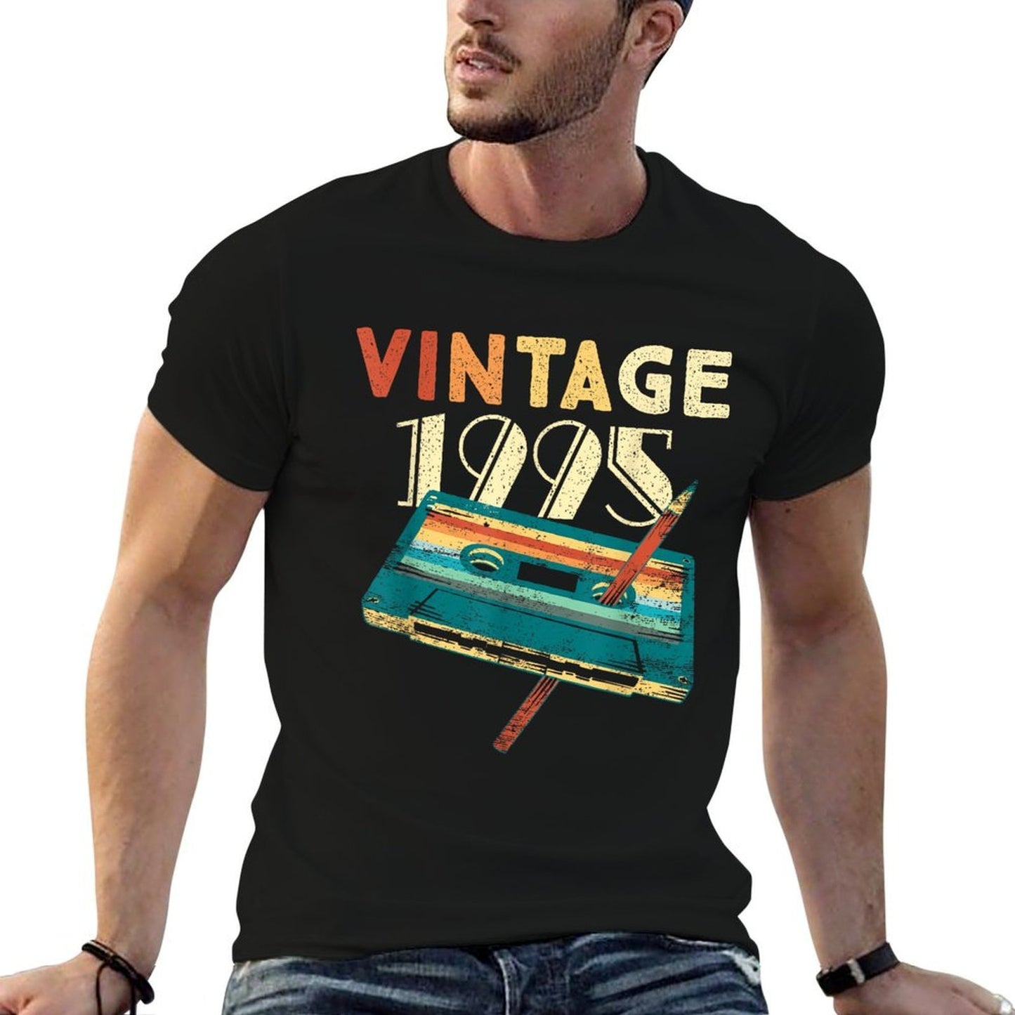 30 Years Old Gifts Vintage 1995 Music Cassette 30th Birthday Relaxed-fit T-Shirt