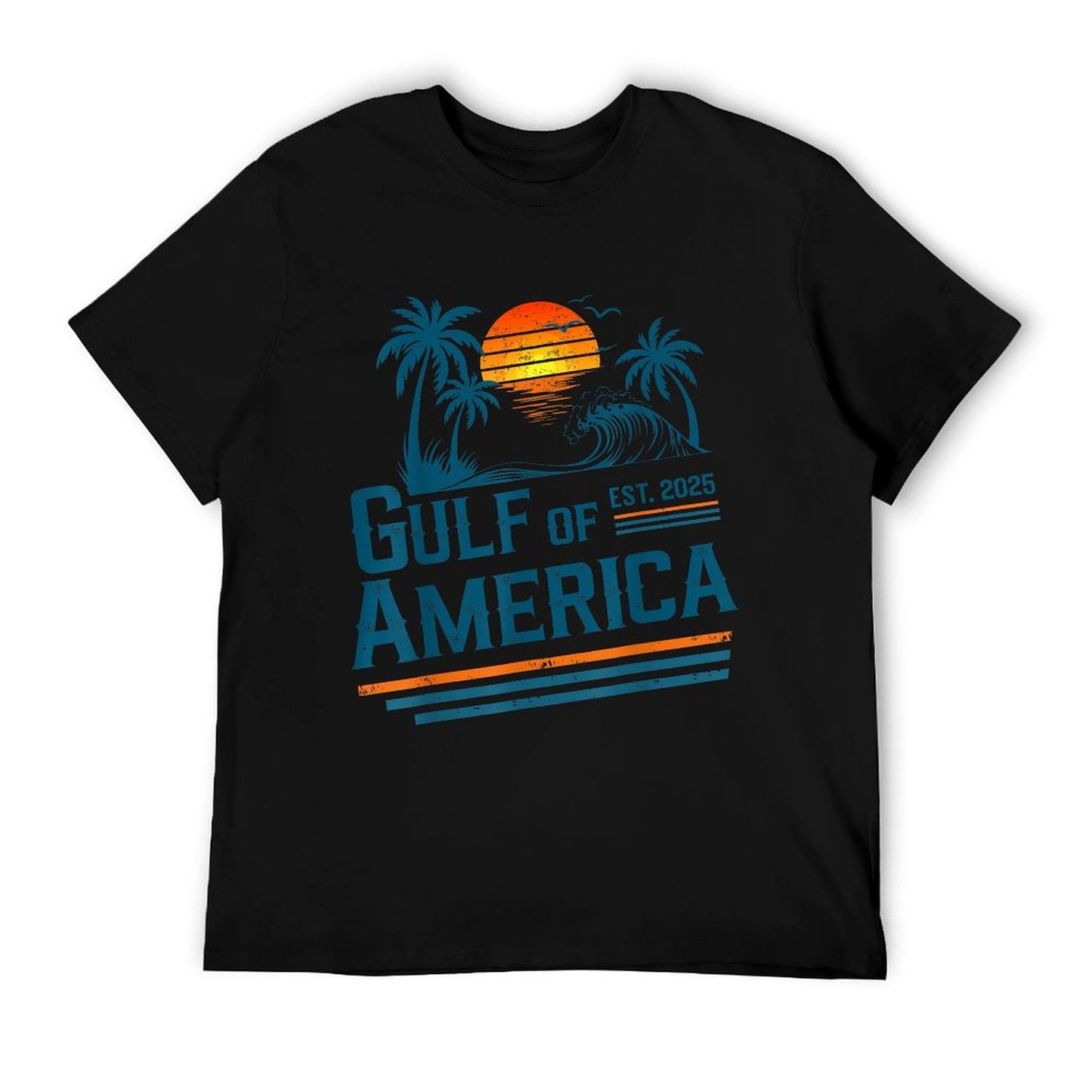 Retro Vintage Gulf Of US America 2025 American Gifts Easy-care T-Shirt