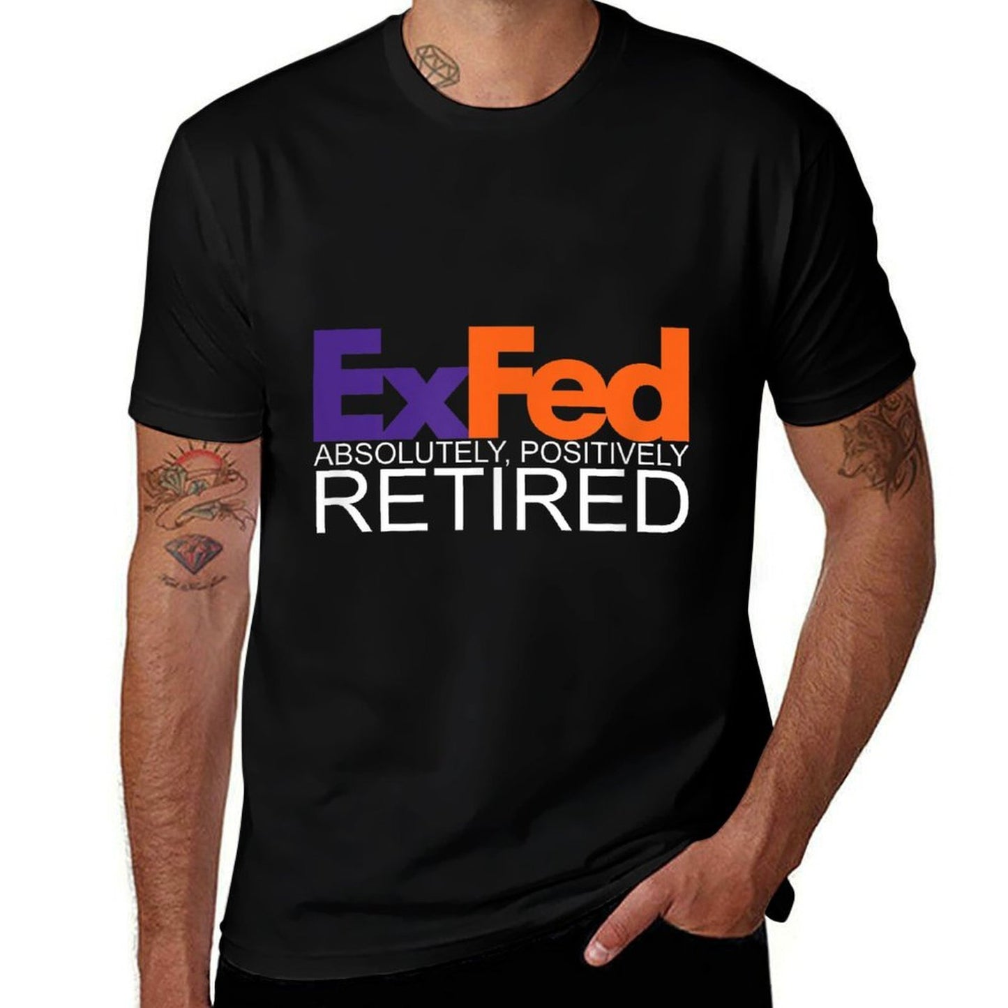 Funny Co-Worker Gift Federal EX FED Happy Retirement Party Vintage-inspired T-Shirt