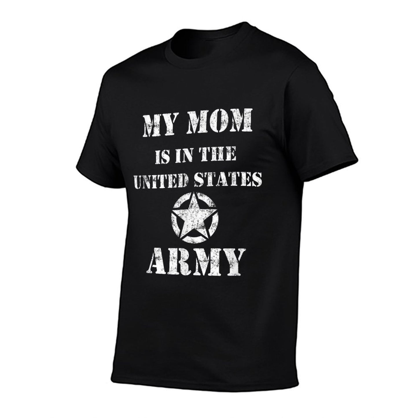 My Mom Is in The US Army Vintage Army Star Logo Oversized Silhouette T-Shirt