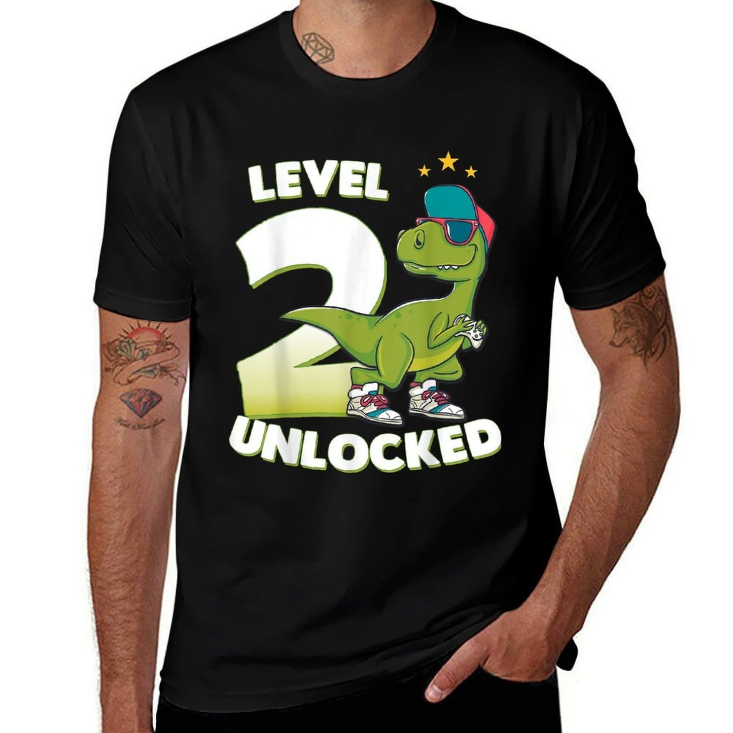 2nd Birthday T Dinosaur Rex 2 Years Old Boys Gift Classic T-Shirt