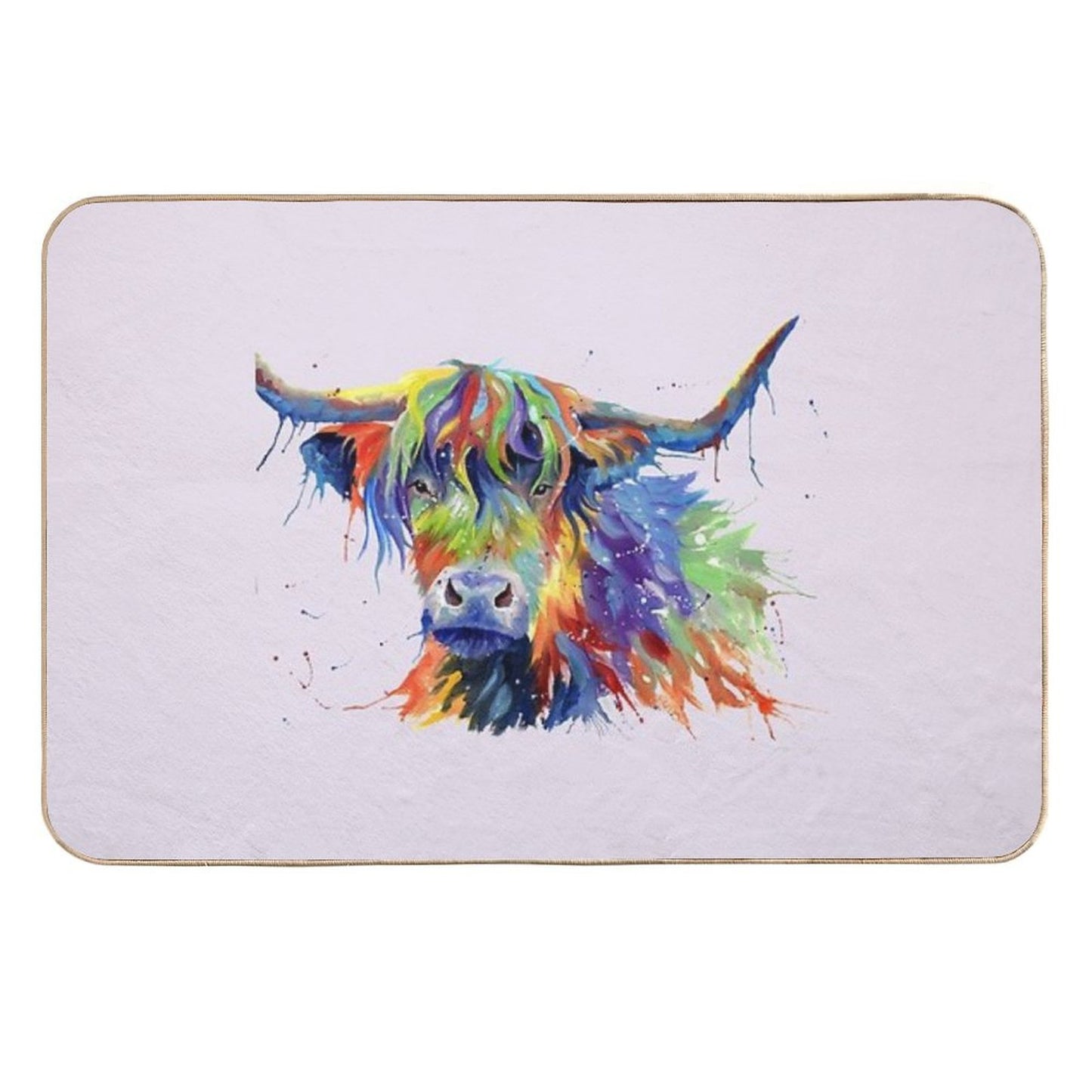 Multicolour Highland Cow Long-Lasting Bath Mat