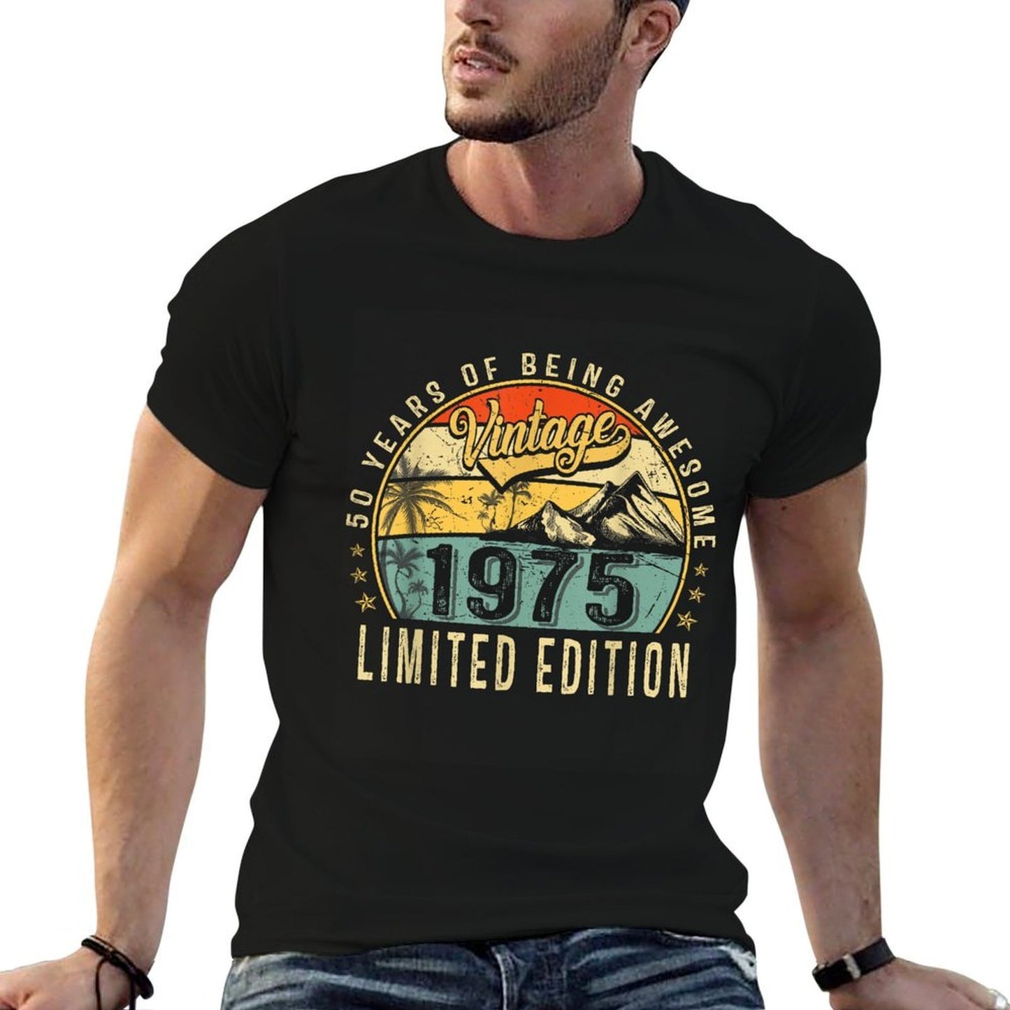 50 Years Old Gift Vintage 1975 50th Birthday Retro Men Women Moisture-wicking T-Shirt