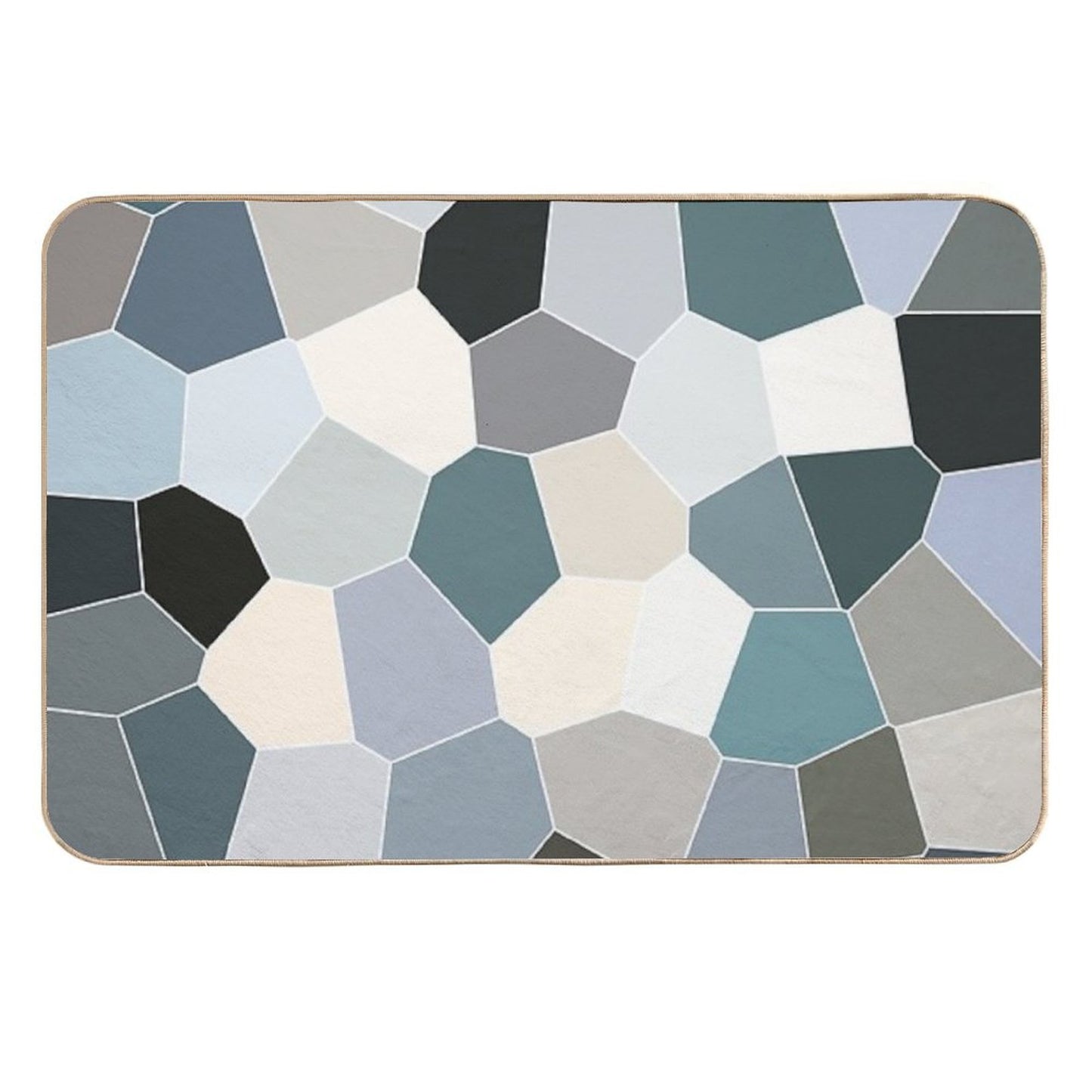 Seashell Colors Coastal Vibes Abstract Seashells And Beach Pebbles Mosaic 3 of 4 Durable Bath Mat