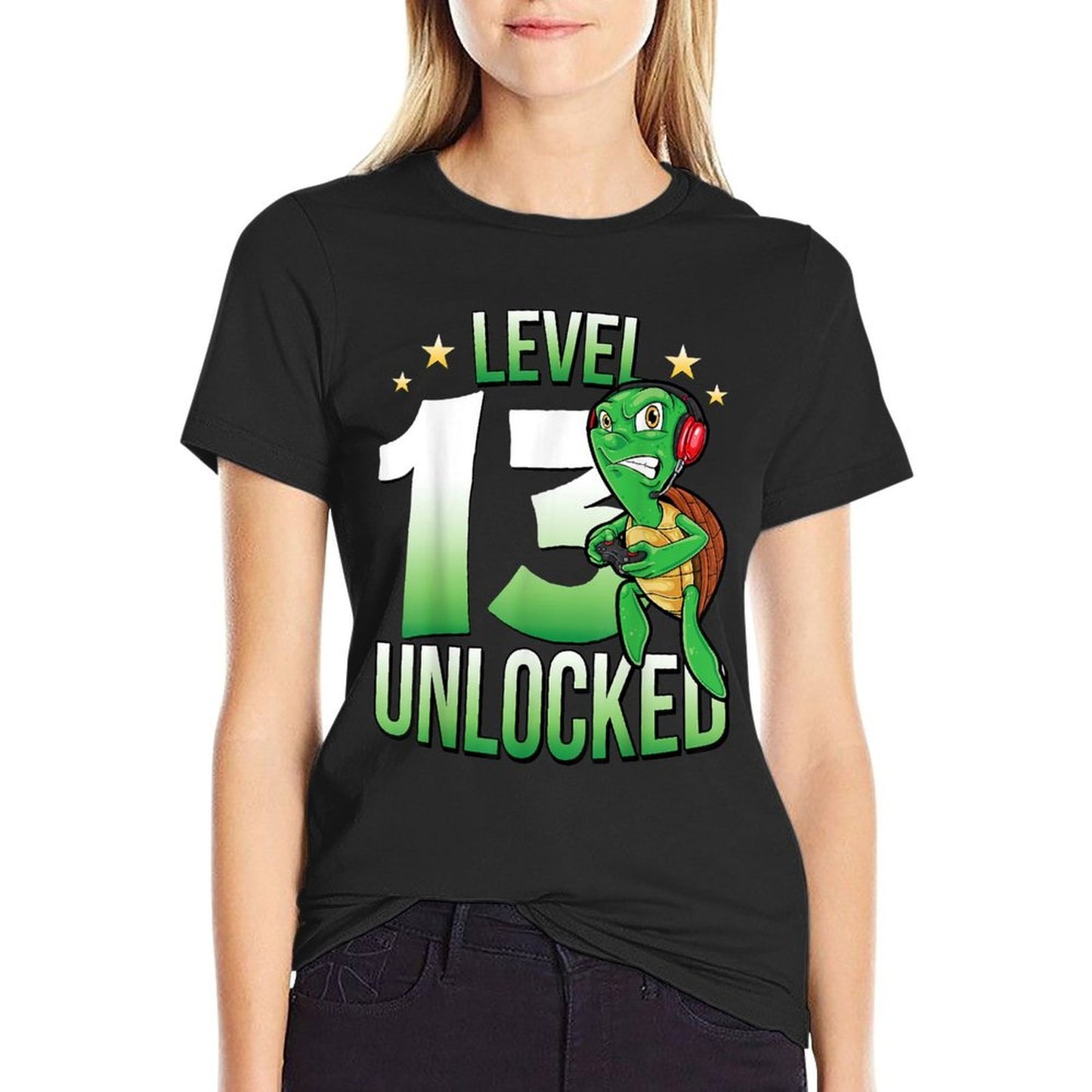 13th Birthday T Turtle 13 Years Old Boys Girls Gift Fade-proof Color T-Shirt
