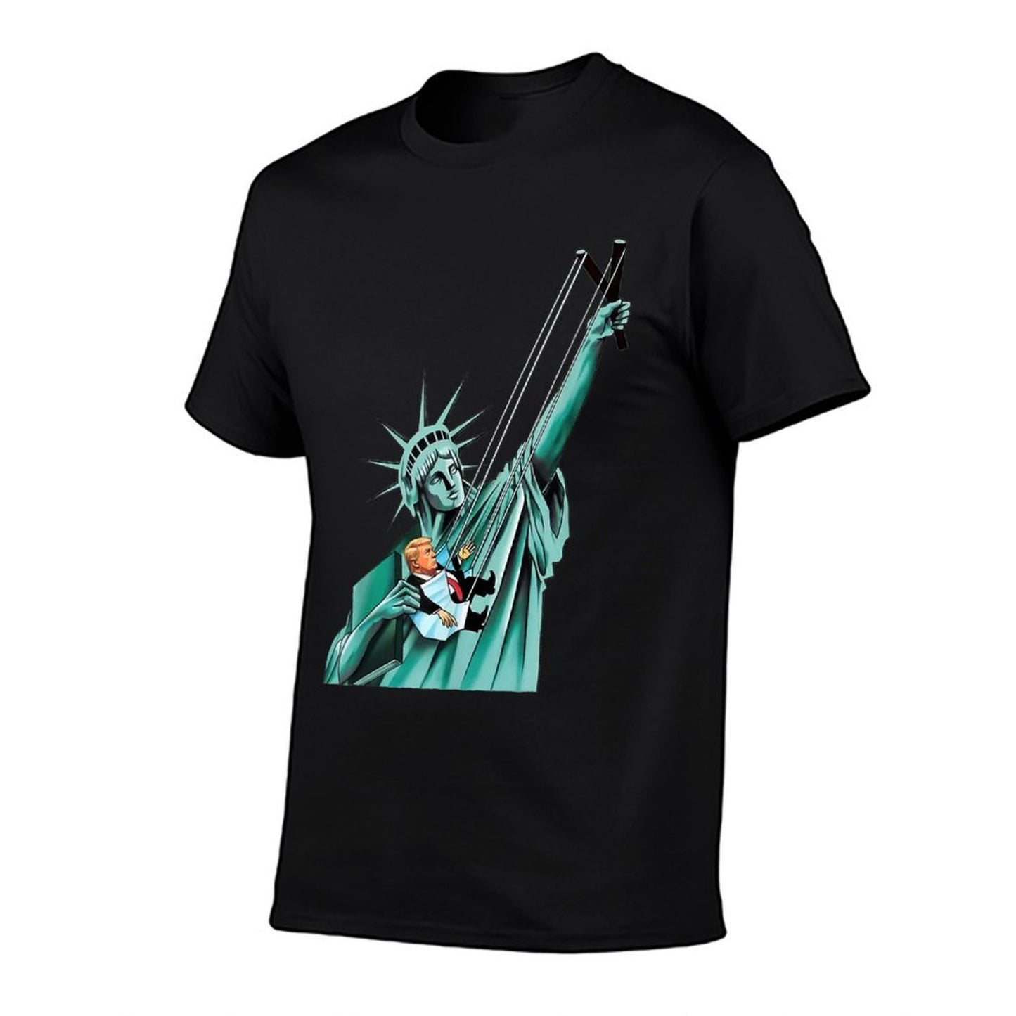 Statue of Liberty, Anti Trump, Funny Political Summer-ready Fabric T-Shirt