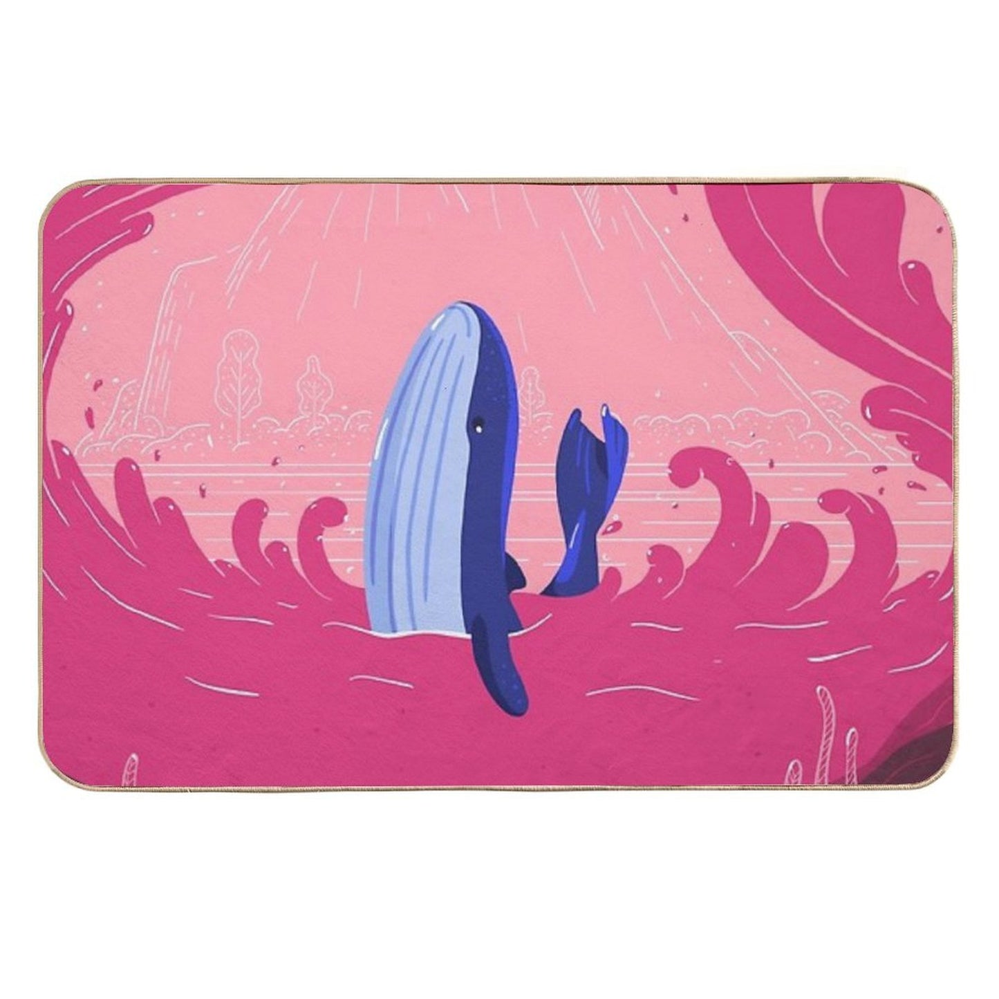 Whale Stain-Proof Bath Mat