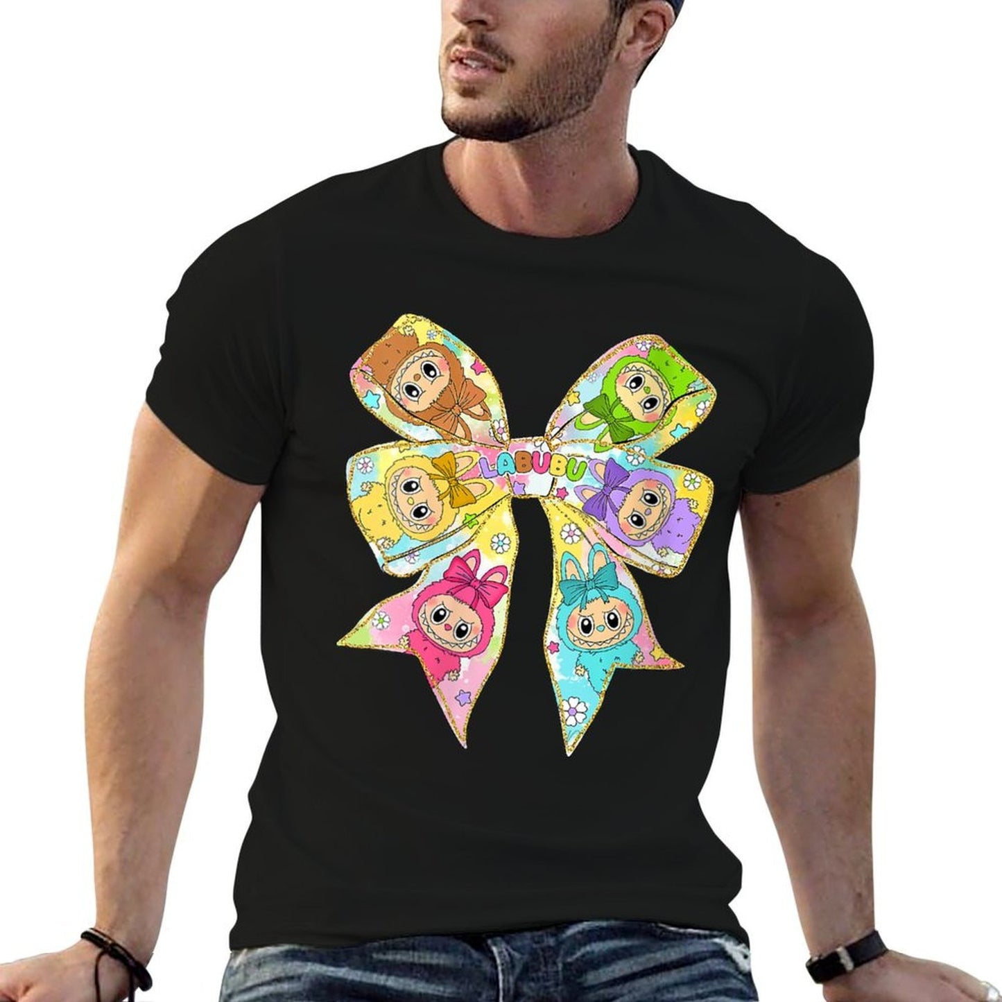 Womens Coquette Bow Labubu Eco-friendly Material T-Shirt