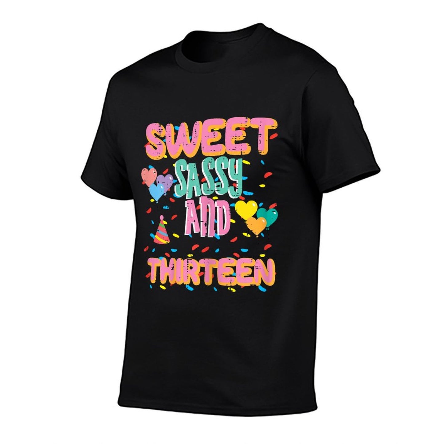 13th Birthday Sweet Sassy Thirteen 13 Year Old Bday Girls Polyester Blend T-Shirt