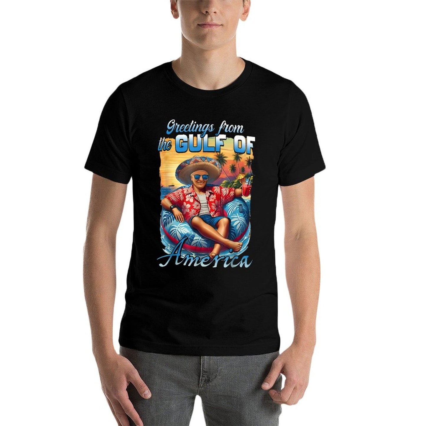 Gulf Of Usa America Trump Greeting from The Patriotic Gulf Vintage-inspired T-Shirt