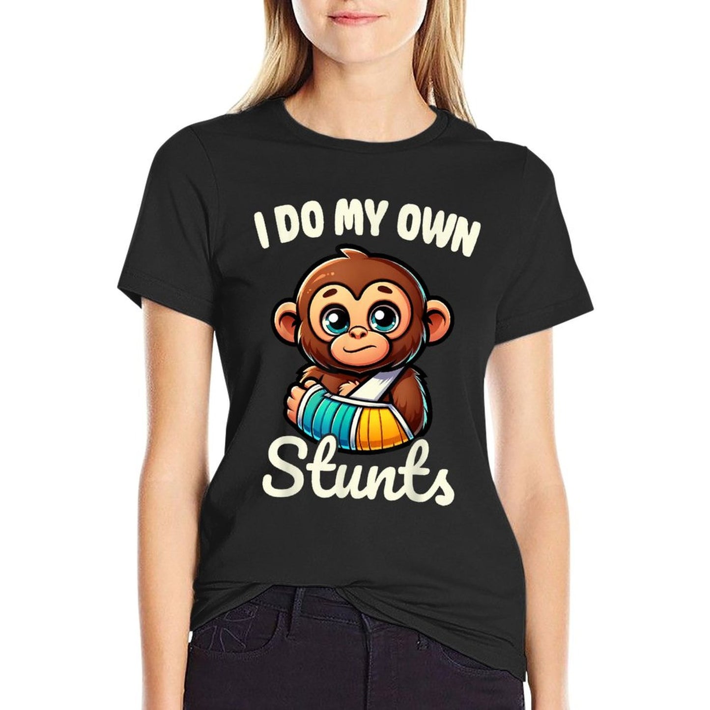 I Do My Own Stunts Broken Arm Gifts For Kids High-quality Stitching T-Shirt