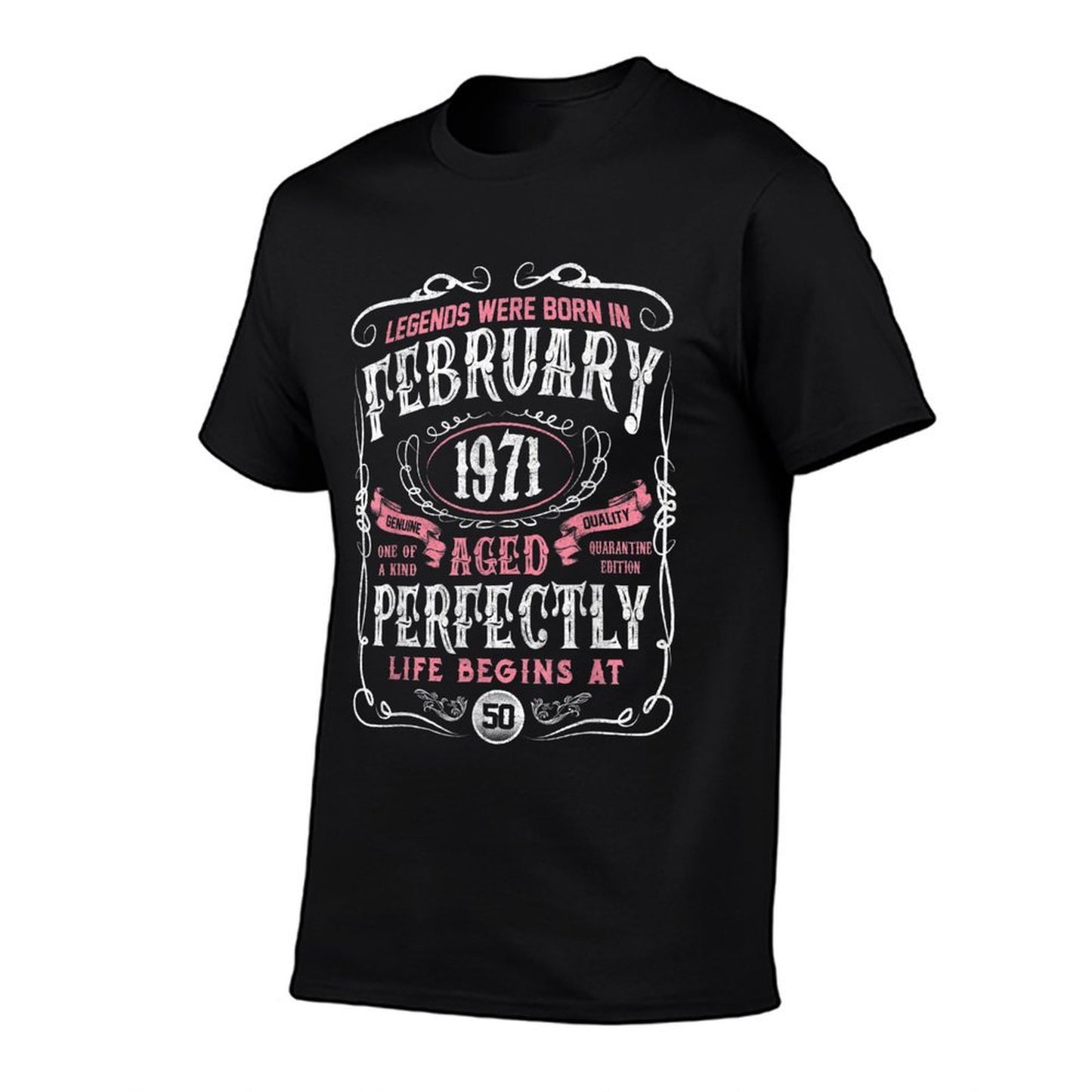 Legends Were Born In February 1971 50th Quarantine Birthday Graphic-printed T-Shirt