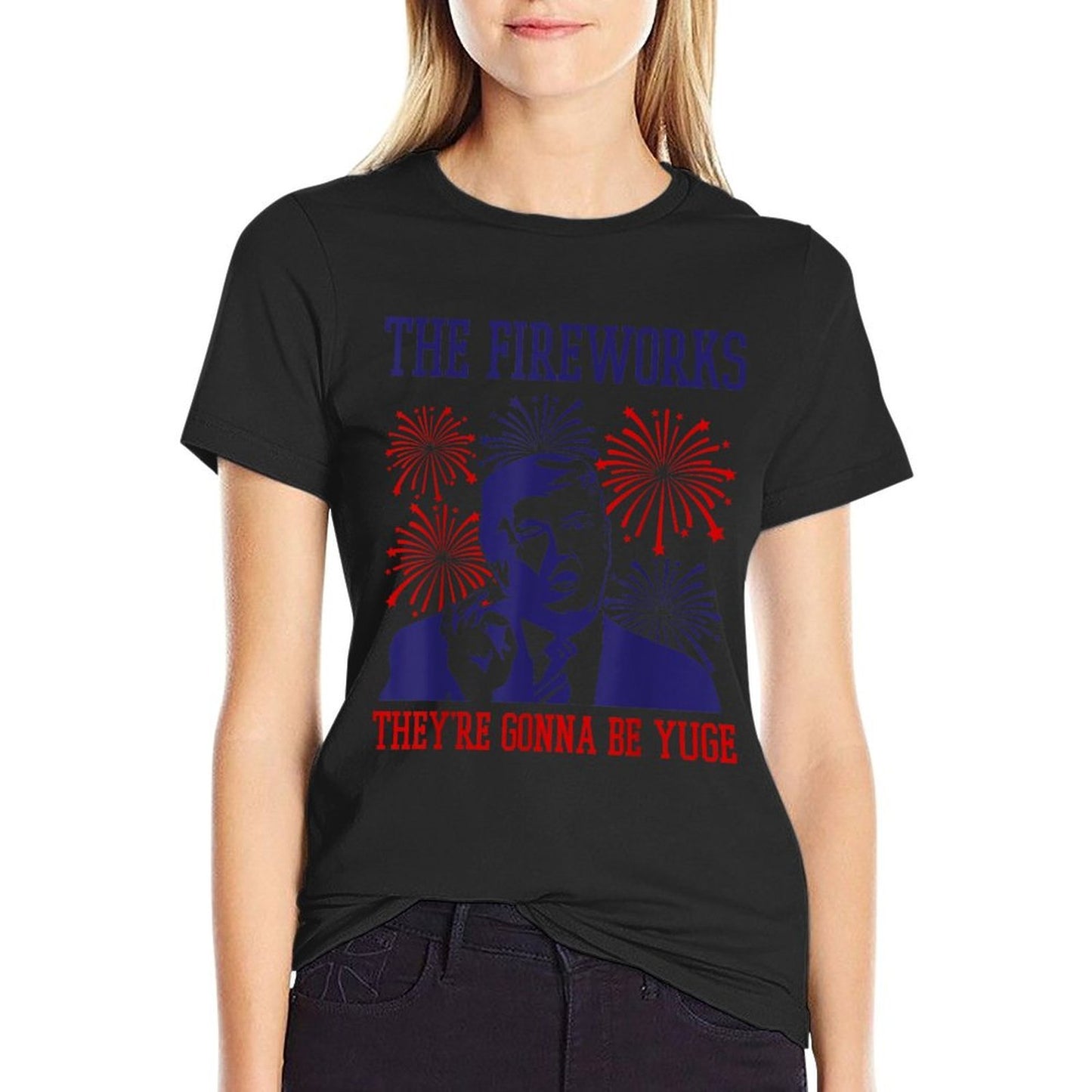 Funny Trump Quote Fireworks 4th Of July Polyester Blend T-Shirt