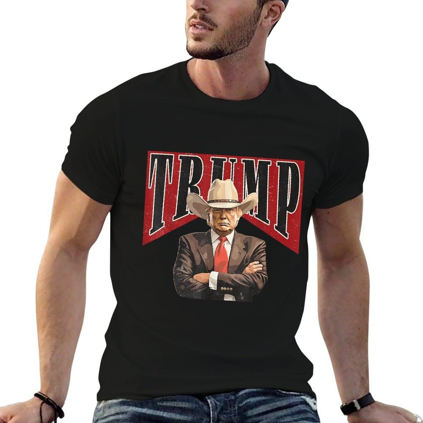 Western Trump Cowboy Take America Back Trump Daddy Men Odor-resistant T-Shirt