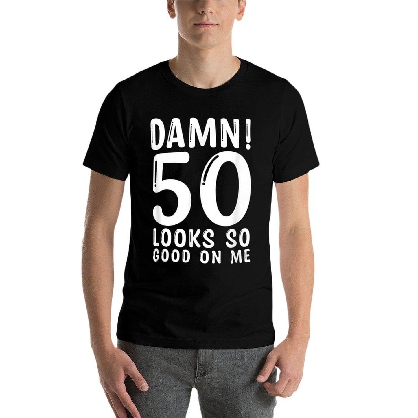 50 Year Old Funny 50th Birthday Funny Quote 50 Years Rolled Sleeves T-Shirt