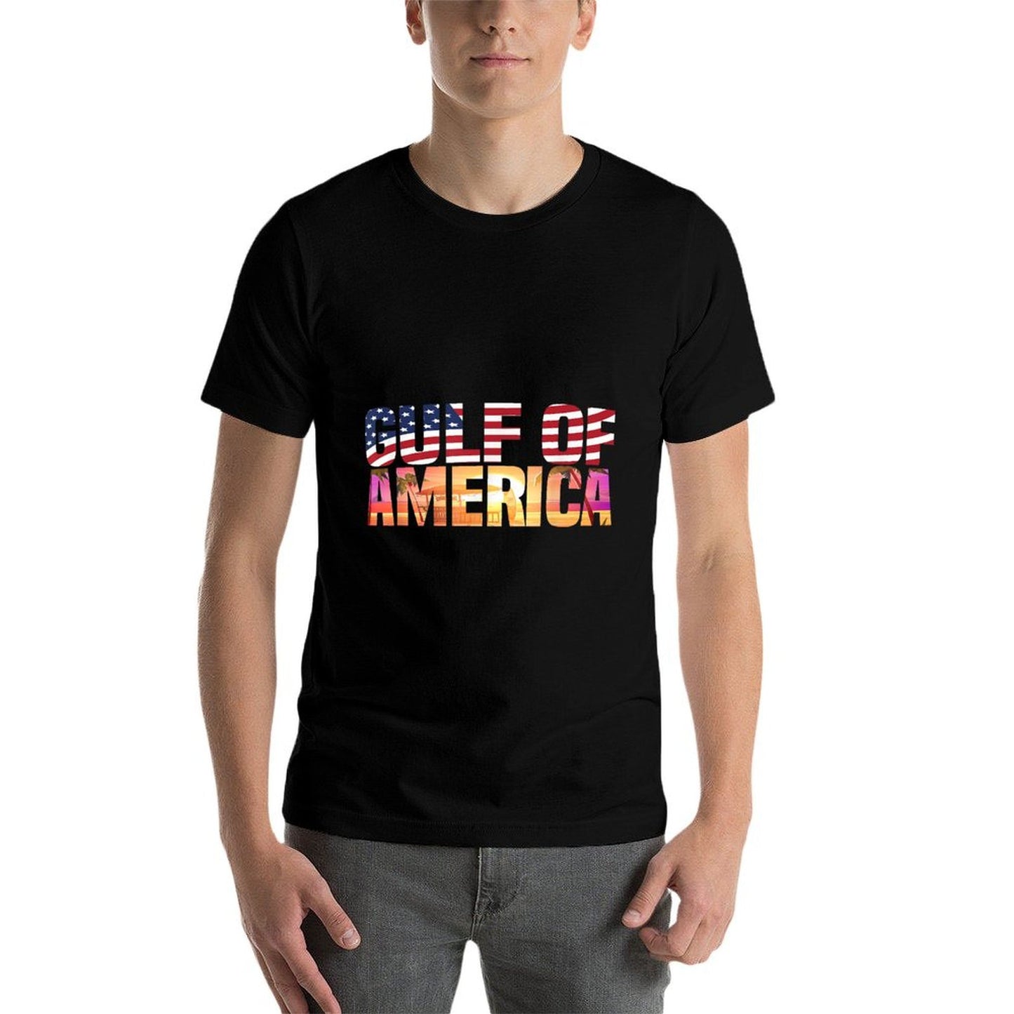 Retro Gulf Of USA America Flag Est 2025 Gulf Mexico Breathable T-Shirt