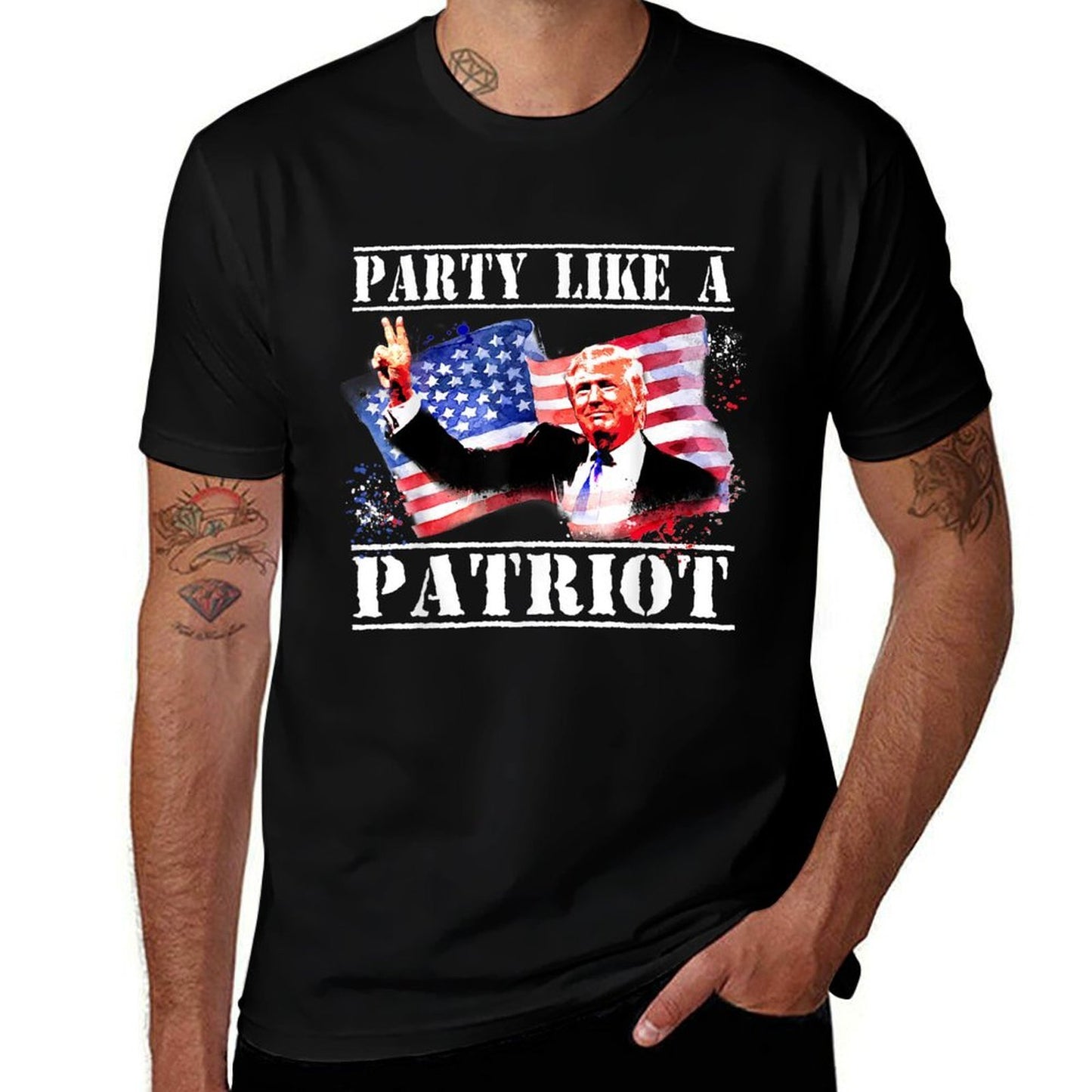 Pro Trump Party Like A Patriot Fourth Of July 4th Quick-drying T-Shirt