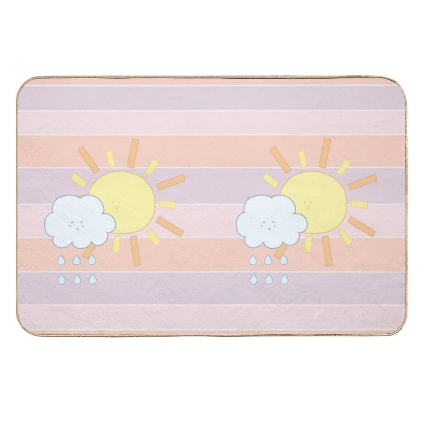 Cloud & Sun Slip-Resistant Bath Mat