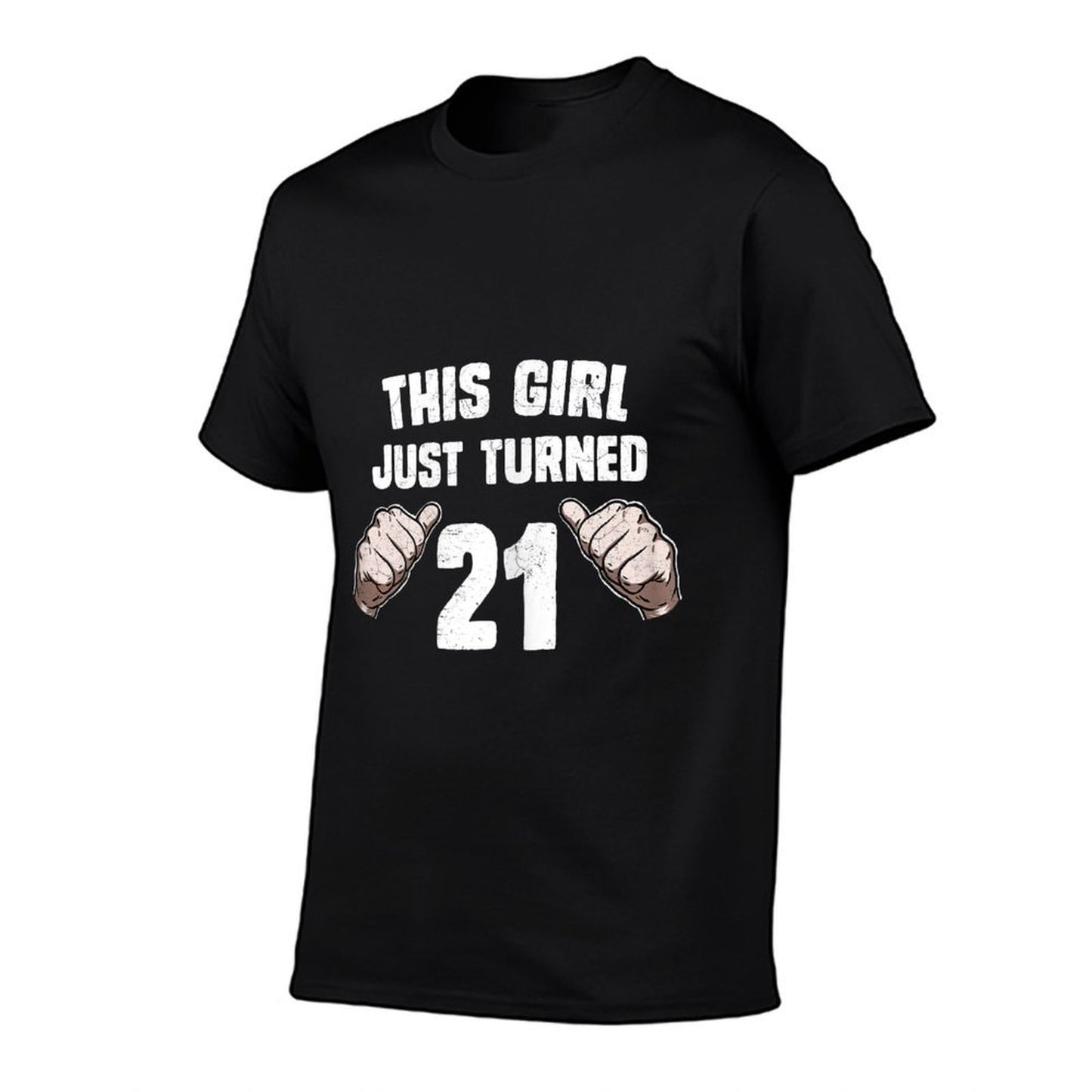 Womens 21st Birthday This Girl Thumbs Vintage Bday Gifts Classic T-Shirt