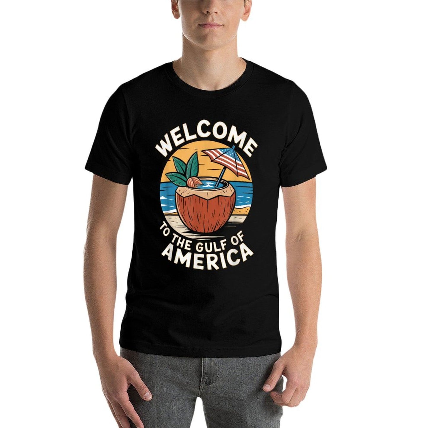 Gulf Of USA America Gift Men Women Flag Beach Classic T-Shirt