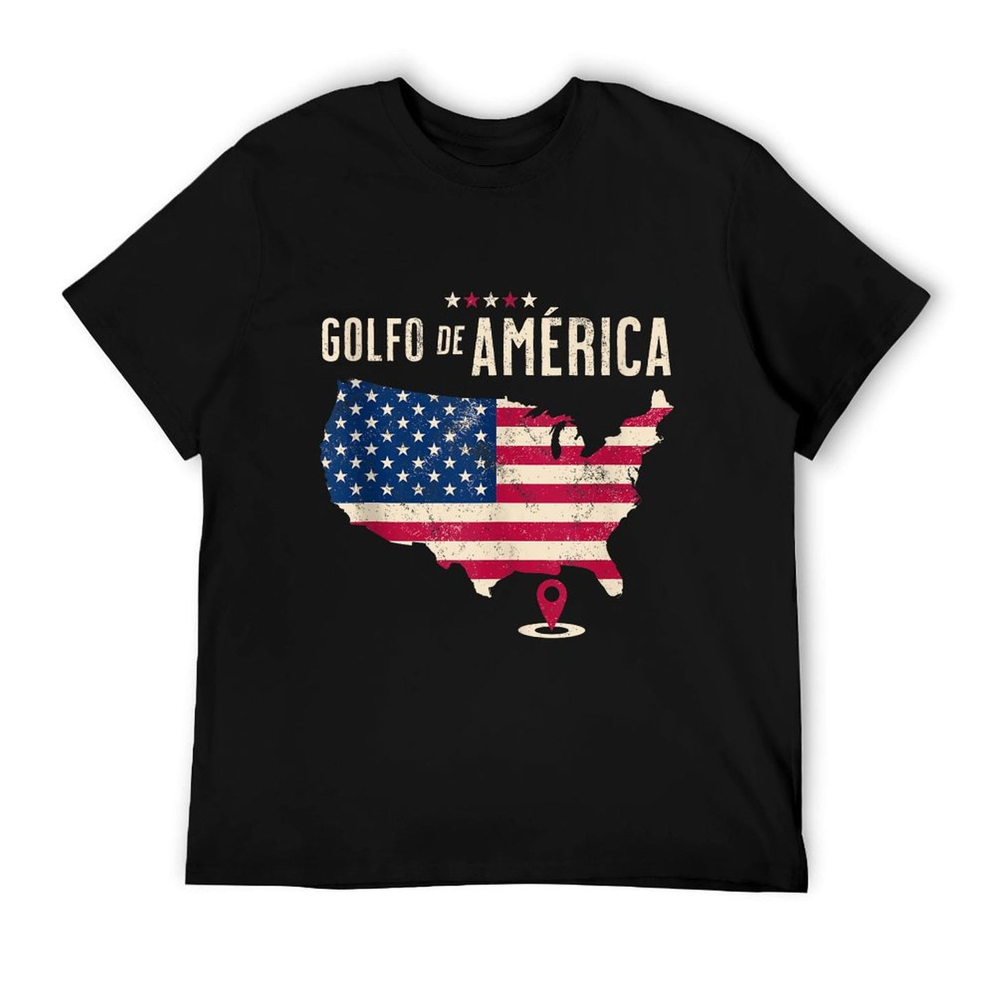 Gulf of US America Golfo De America Spanish Language Fade-proof Color T-Shirt