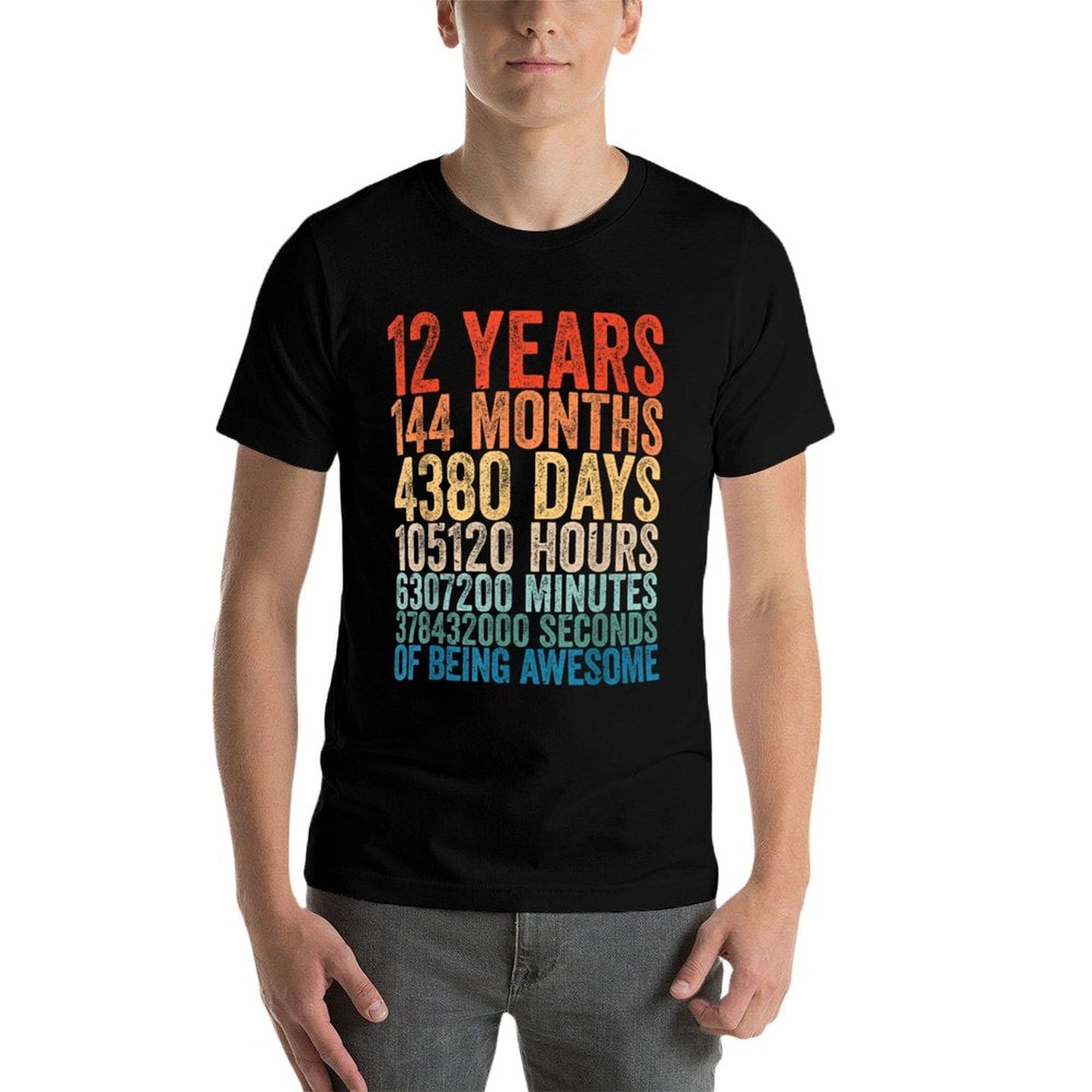 Vintage 12 YO Retro 12th Birthday Boys Girls 12 Years Cotton T-Shirt