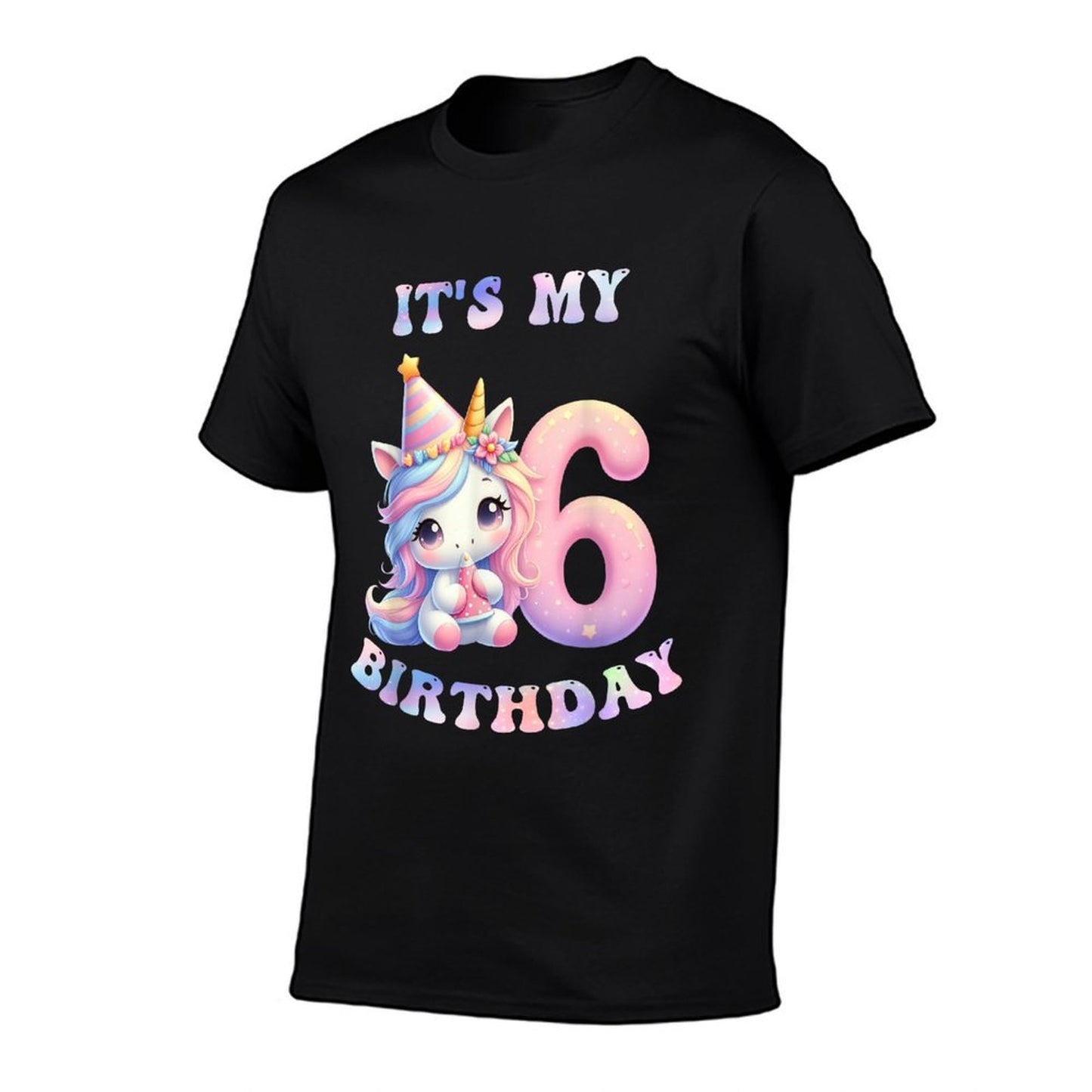 6 Year Old Unicorns Costume For 6th Birthday Girl Party Comfortable T-Shirt