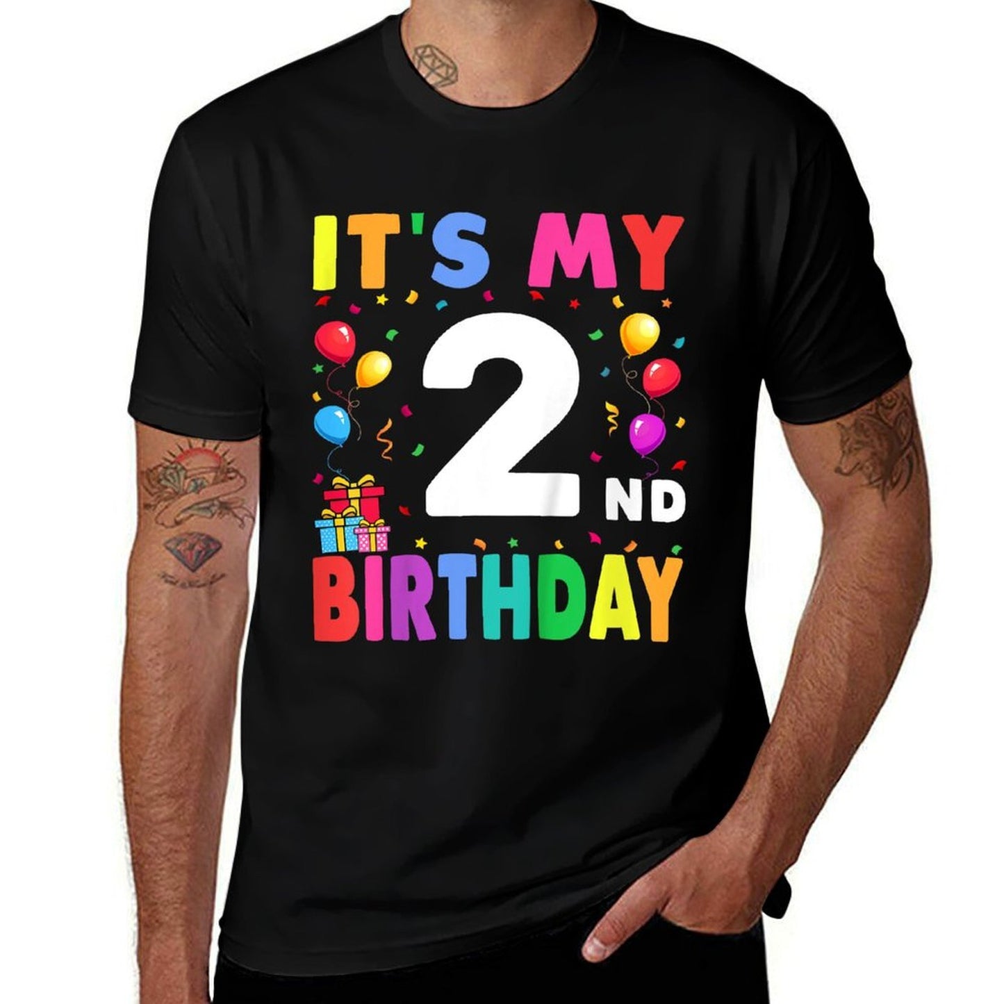 It's My 2nd Birthday 2 Two Happy Birthday Boys Or Girls Polyester Blend T-Shirt