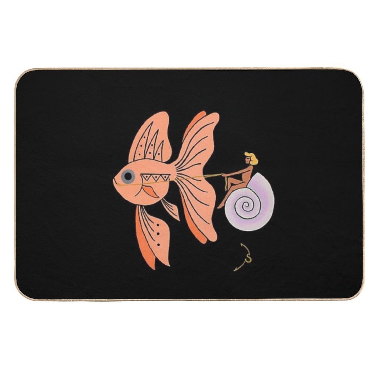 Neon Slip-Resistant Bath Mat