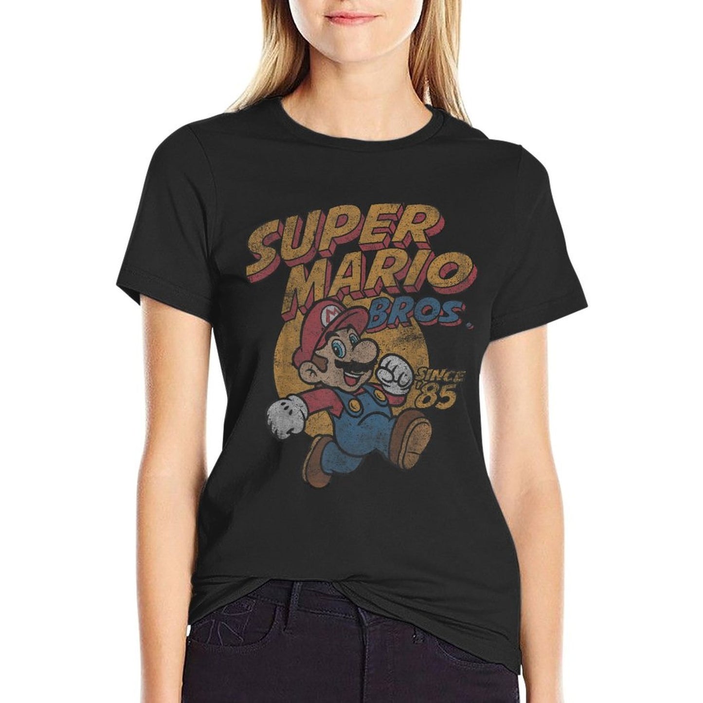 Super Mario Bros. Since '85 Vintage Poster High-quality Stitching T-Shirt