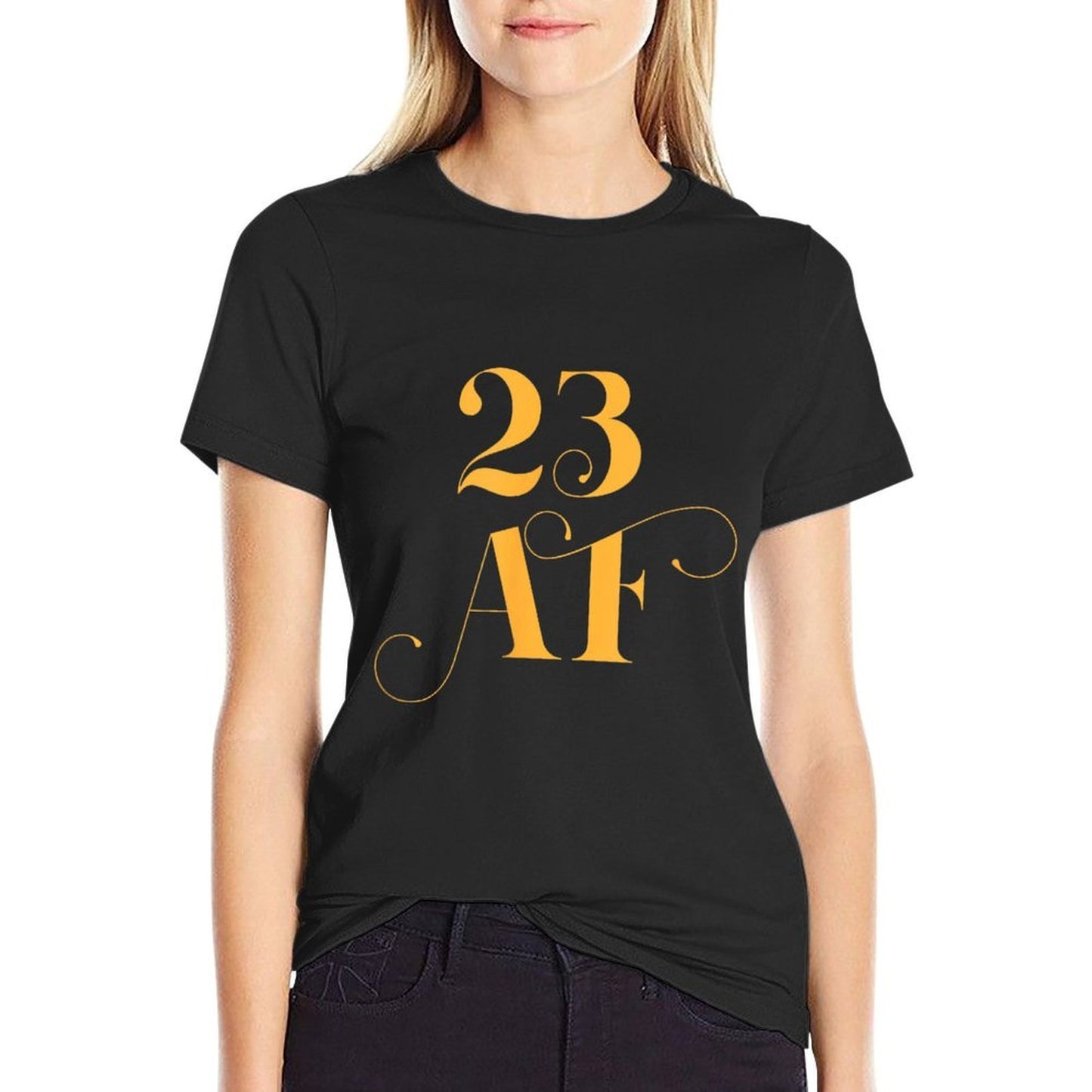 23 AF 23 Years Old Fancy Golden Yellow 23rd Birthday Soft T-Shirt