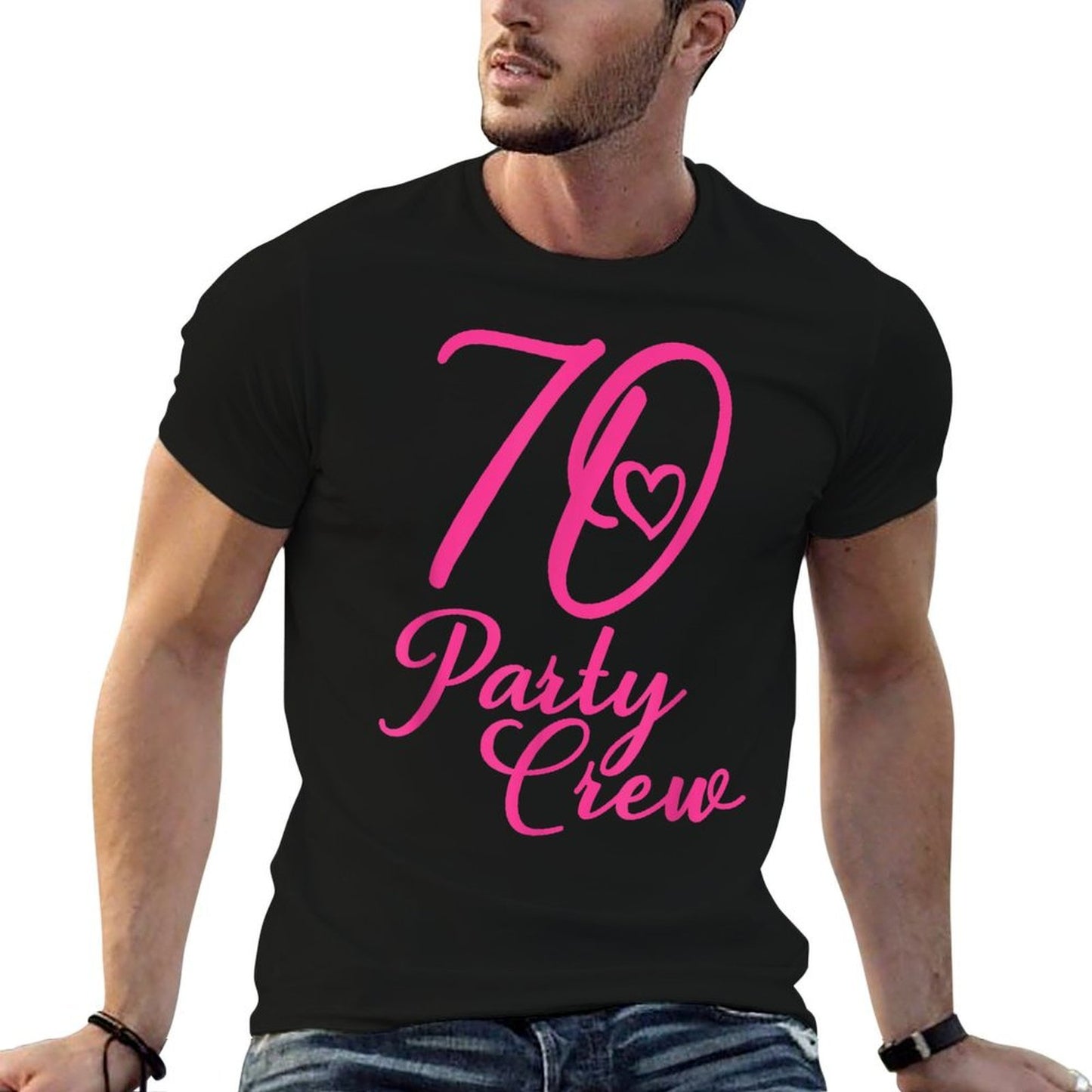 70 Party Crew Pink Matching Group Women 70th Birthday Versatile T-Shirt