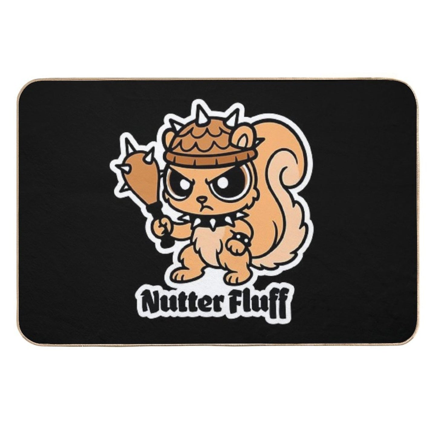 Nutter Fluff Fluffiest Threat in The Forest (Squirrel) Anti-Trip Bath Mat