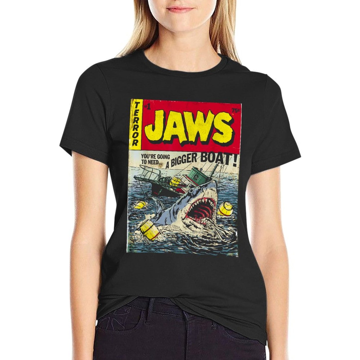 Jaws Pulp Attack Comic Cover Breathable T-Shirt