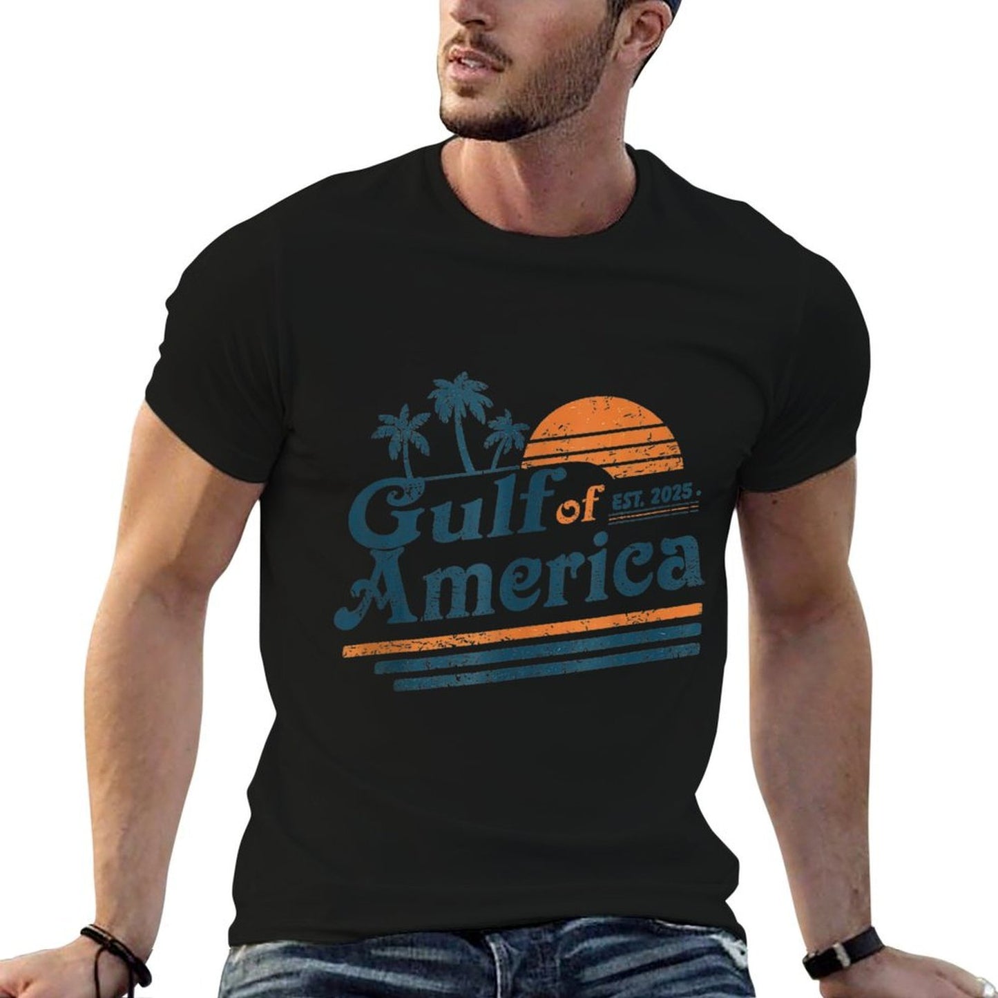 Gulf of America Patriot Inspired Tank Slim-fit Cut T-Shirt