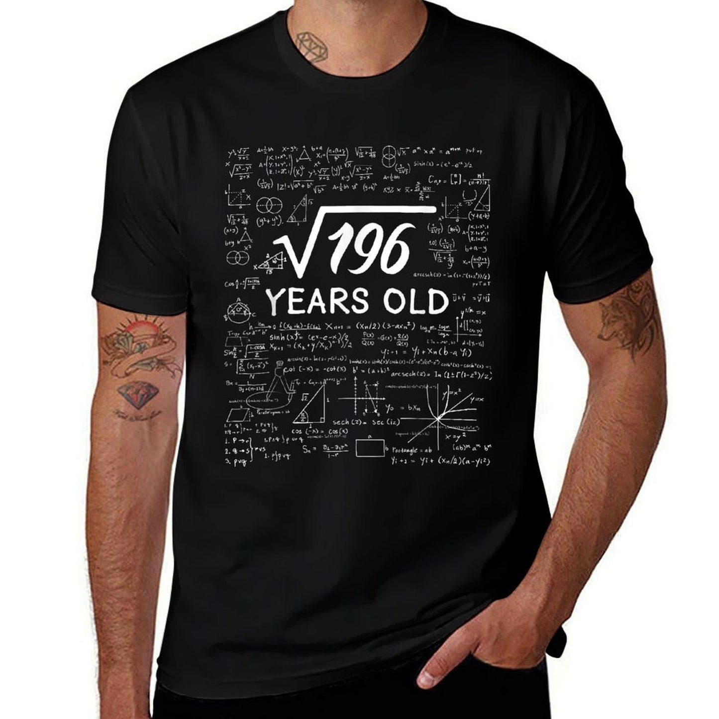 14 Birthday Boy Men Son Him Girl Funny Math 14th Birthday Slim-fit Cut T-Shirt