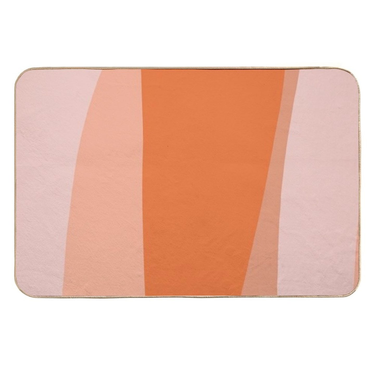 Groovy Tangerine & Strawberry Stripes Dirt-Trapping Bath Mat