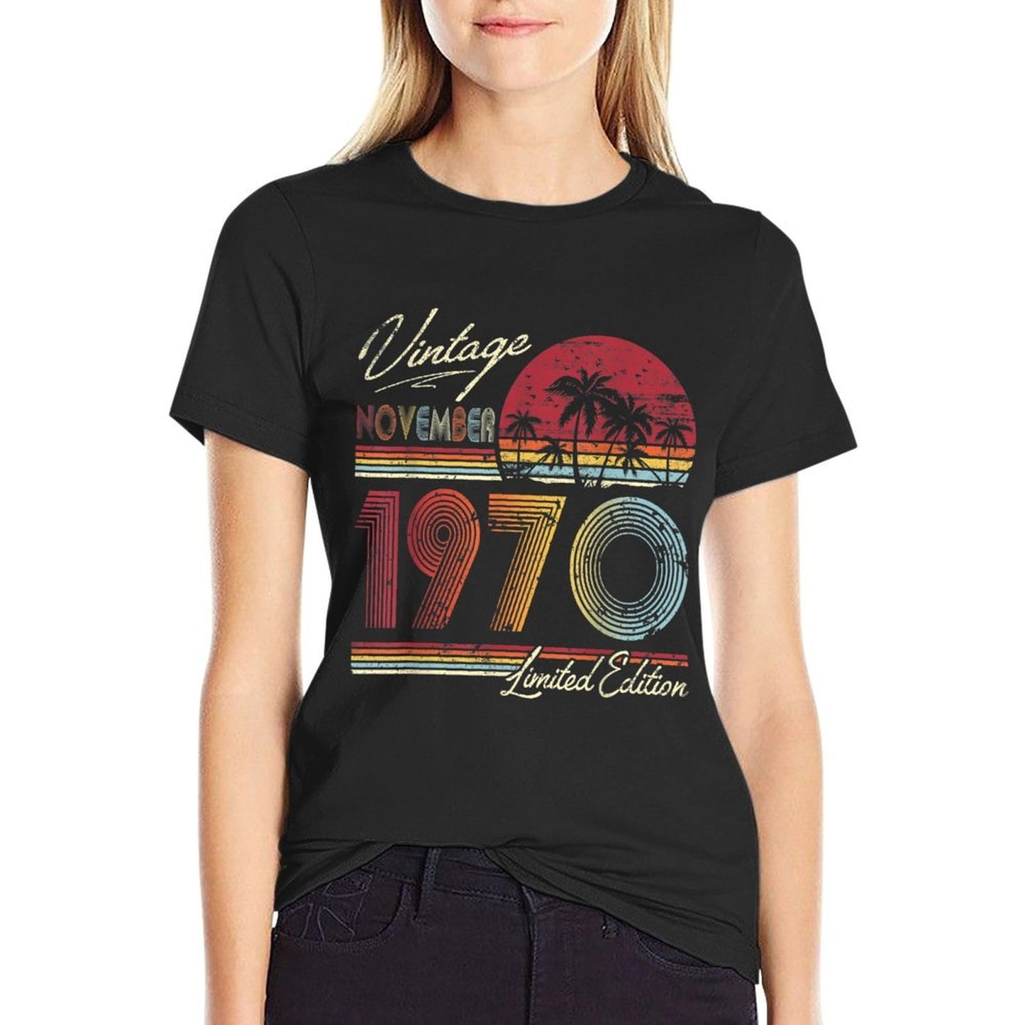 Vintage 50th Birthday Retro Vintage November 1970 Easy-care T-Shirt