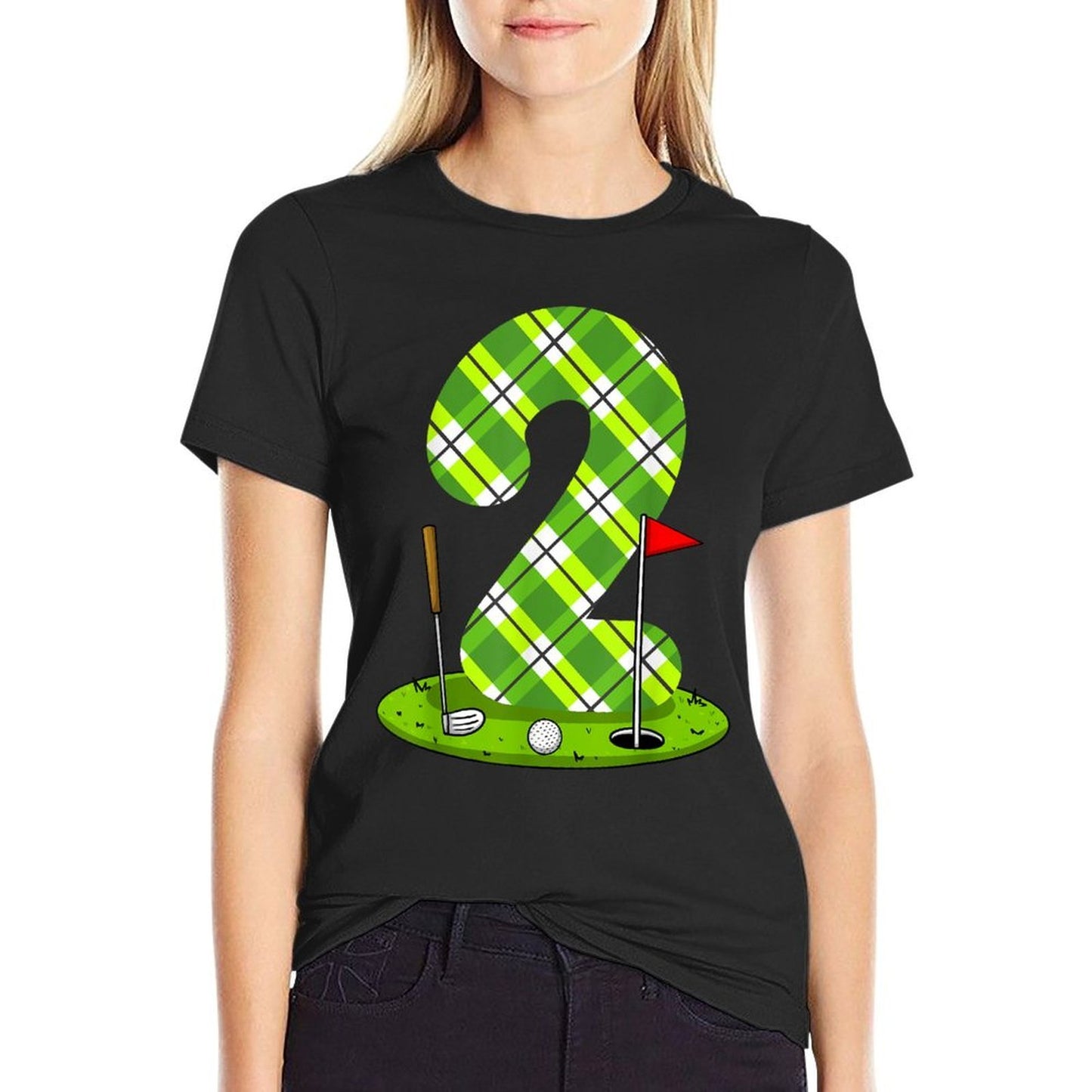 Golf Birthday For Kids 2nd Birthday Party Golfer Graphic-printed T-Shirt