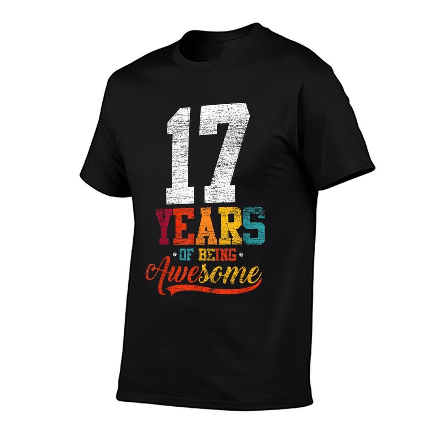 17 Years Of Being Awesome Gifts 17 Years Old 17th Birthday Fade-proof Color T-Shirt