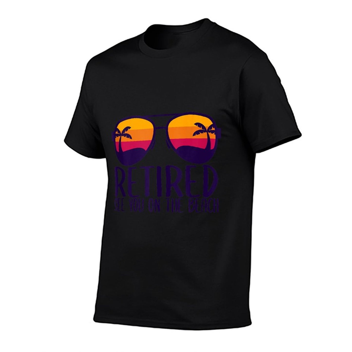 Retired See You On The Beach Funny Retirement Party Gift Polyester Blend T-Shirt