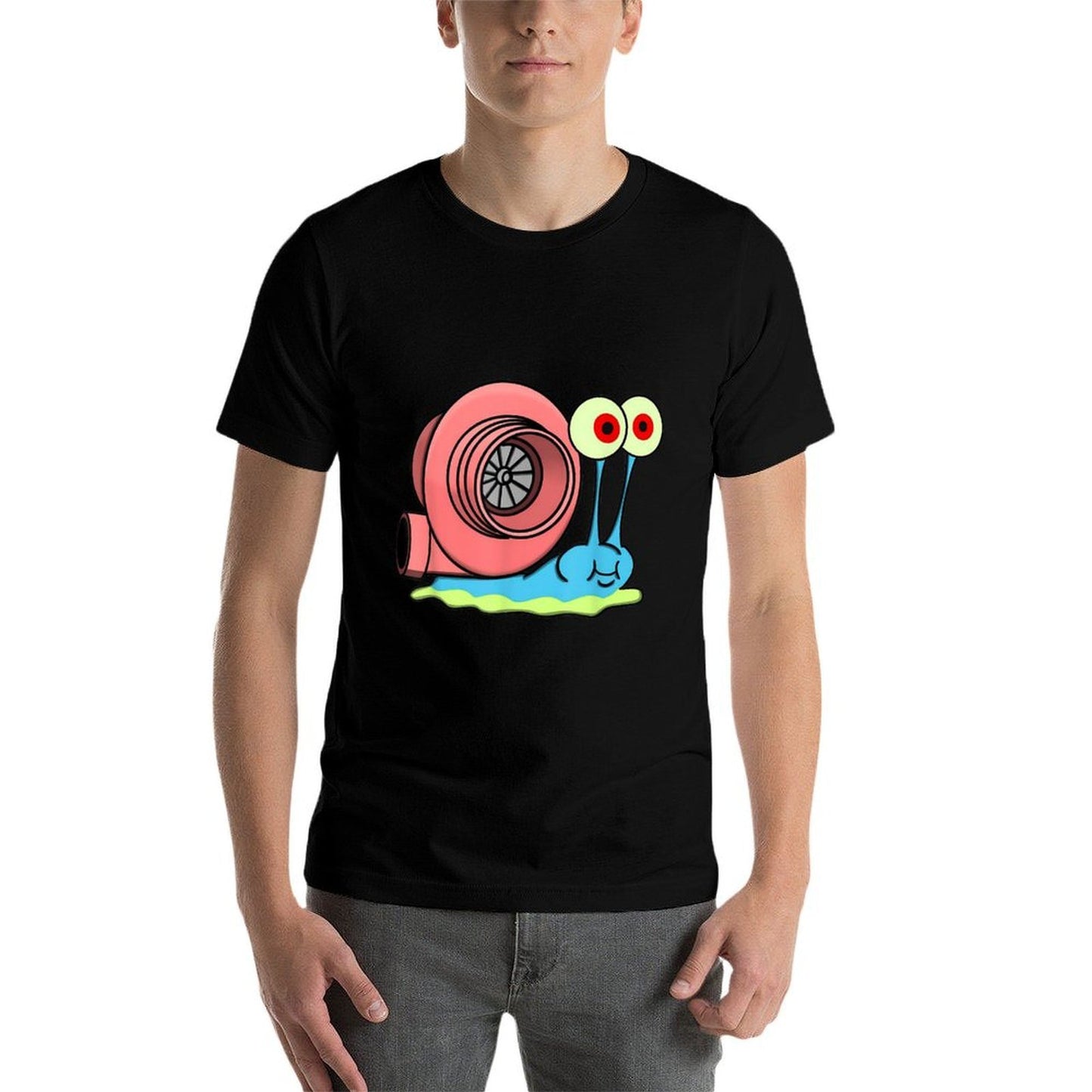 Retro Turbo Car Funny Meme Fast Snail With Racing Vintage Tagless Design T-Shirt