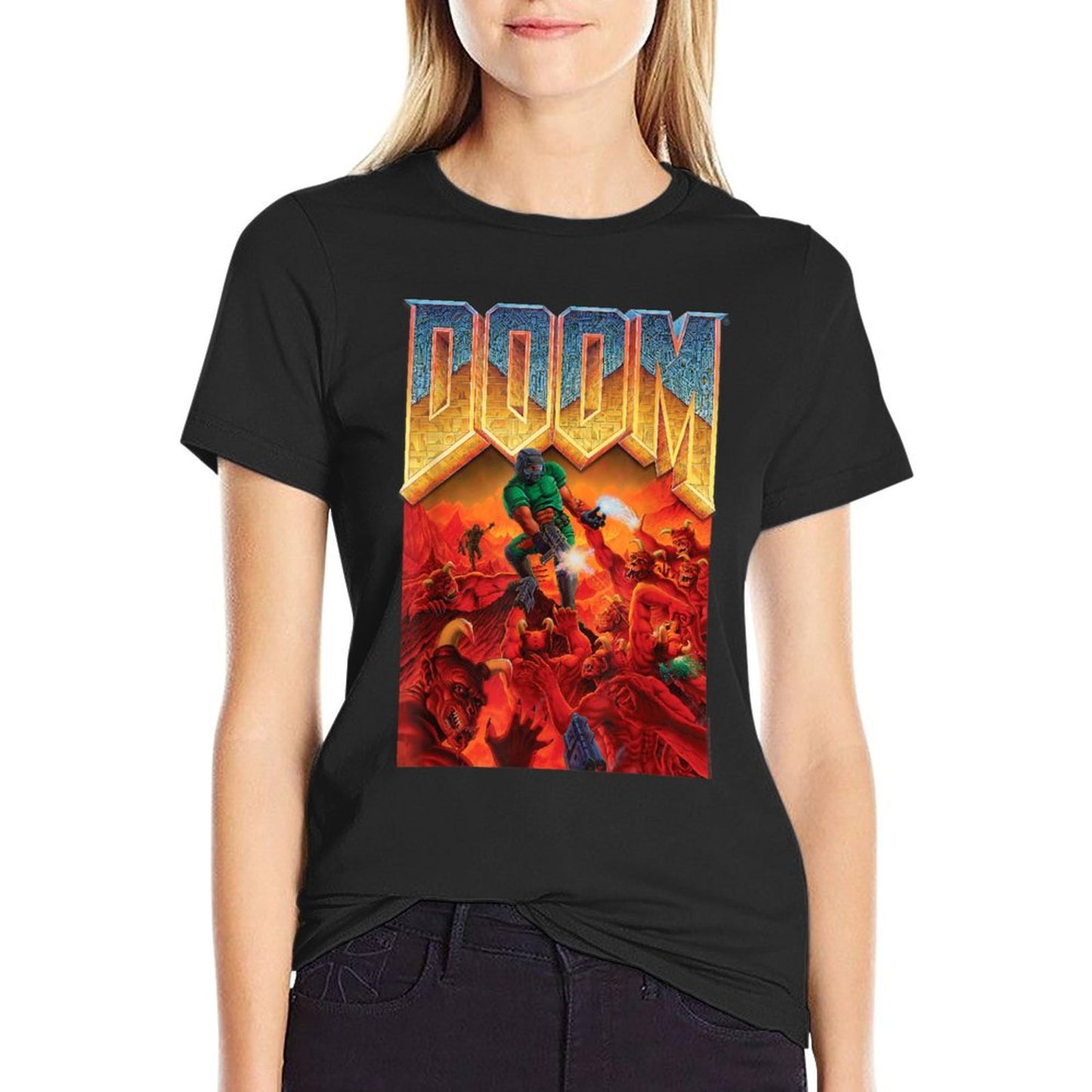 DOOM 1993 Video Game Cover Art Odor-resistant T-Shirt